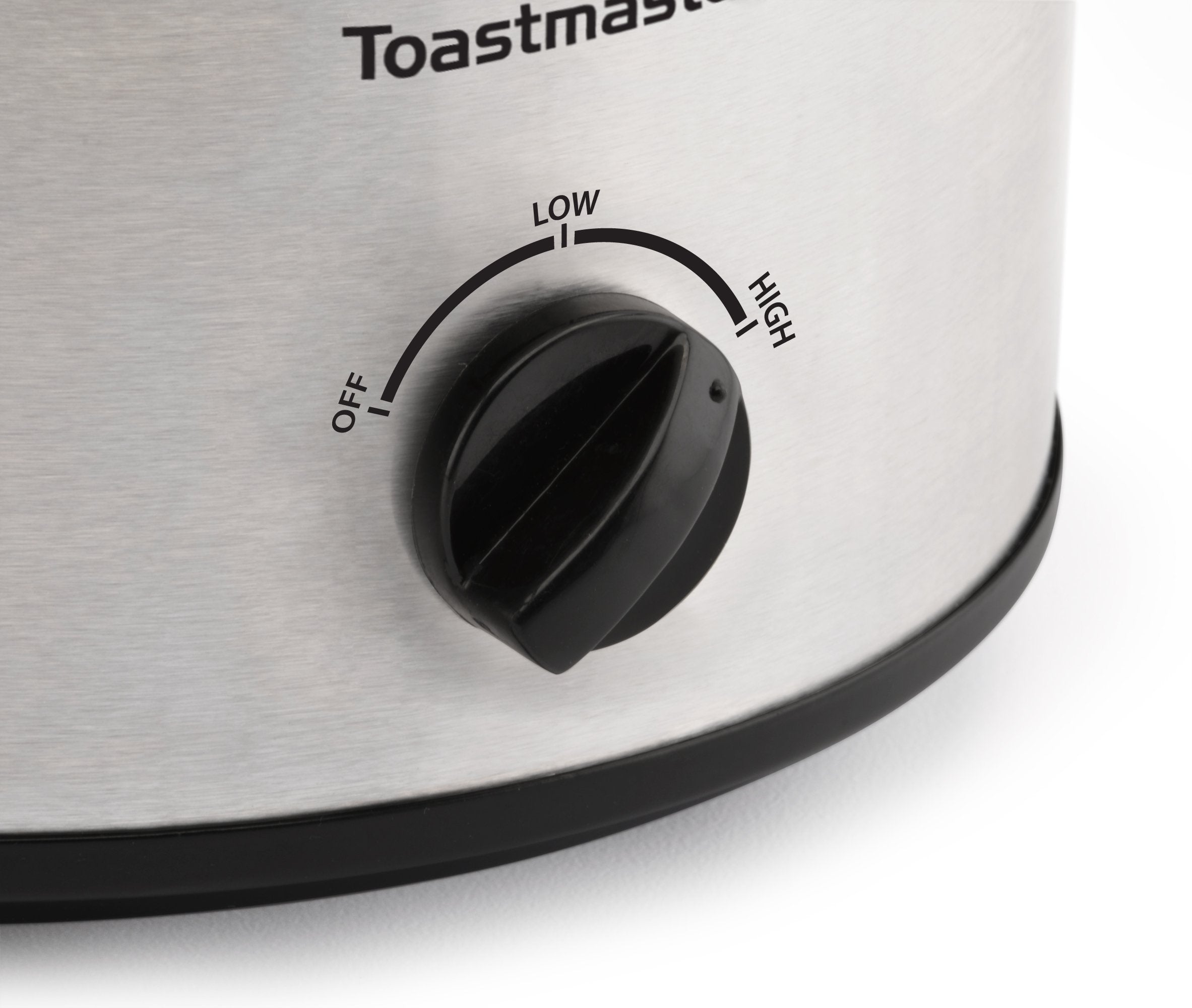 Toastmaster Stainless Steel Slow Cooker, 1.5 Quart, Removable Stoneware Bowl, Silver/Black, Model TM-151SC