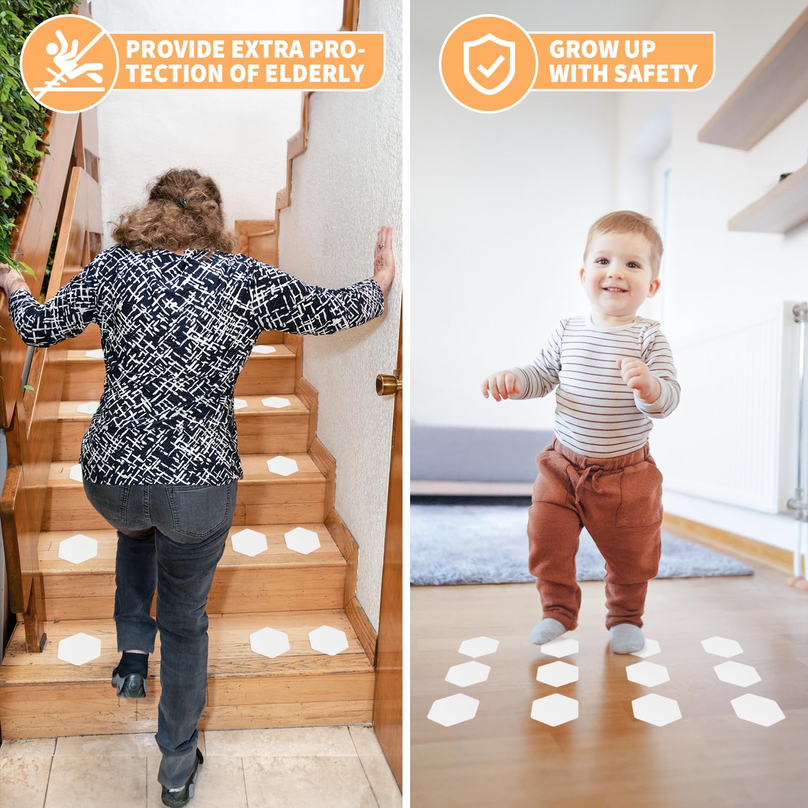 Non Slip Bathtub Stickers, Shower Stickers For Safety Bathroom Tubs, Bathtub Non Slip Stickers And Adhesive Decals Scraper For B