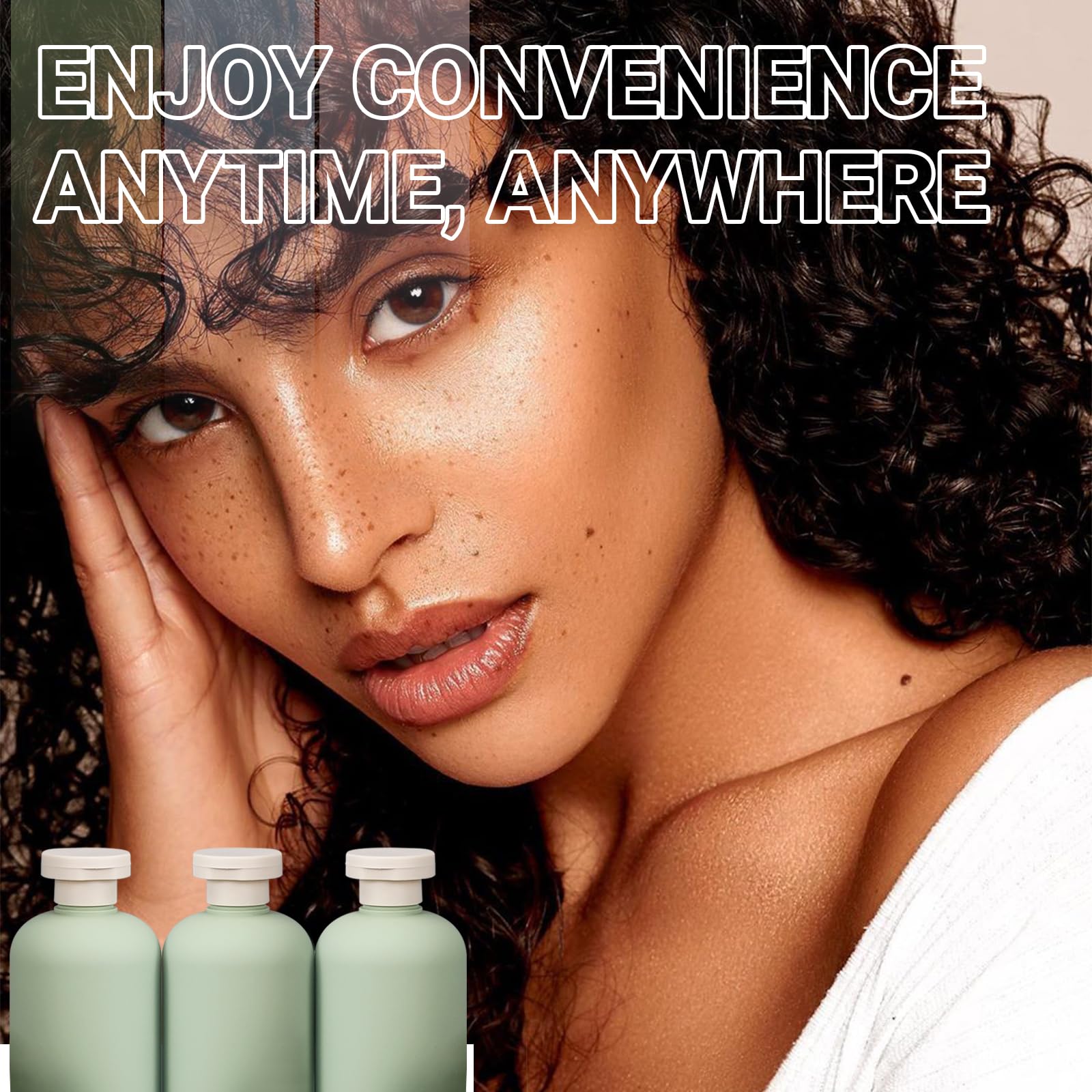 10 Oz Travel Refillable Shampoo And Conditioner Bottles, Travel Bottles For Toiletries, Plastic Squeeze Bottles With Flip Cap Fo