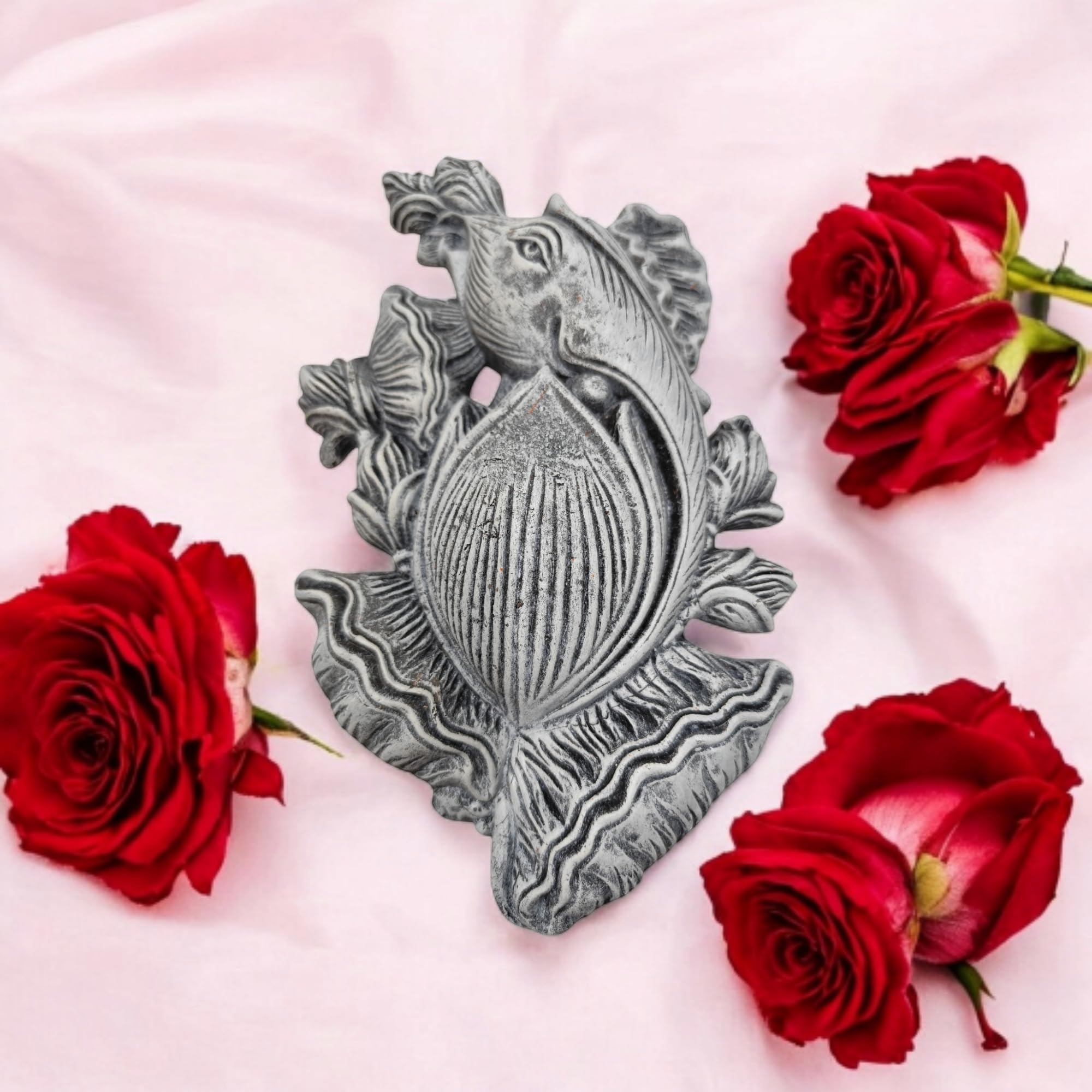 Haus Fabula Terracotta Clay Lord Ganesha Ganpati Idol Om Ganesha Wall Hanging Handmade Eco-Friendly For Home Decor/Diwali Festiv
