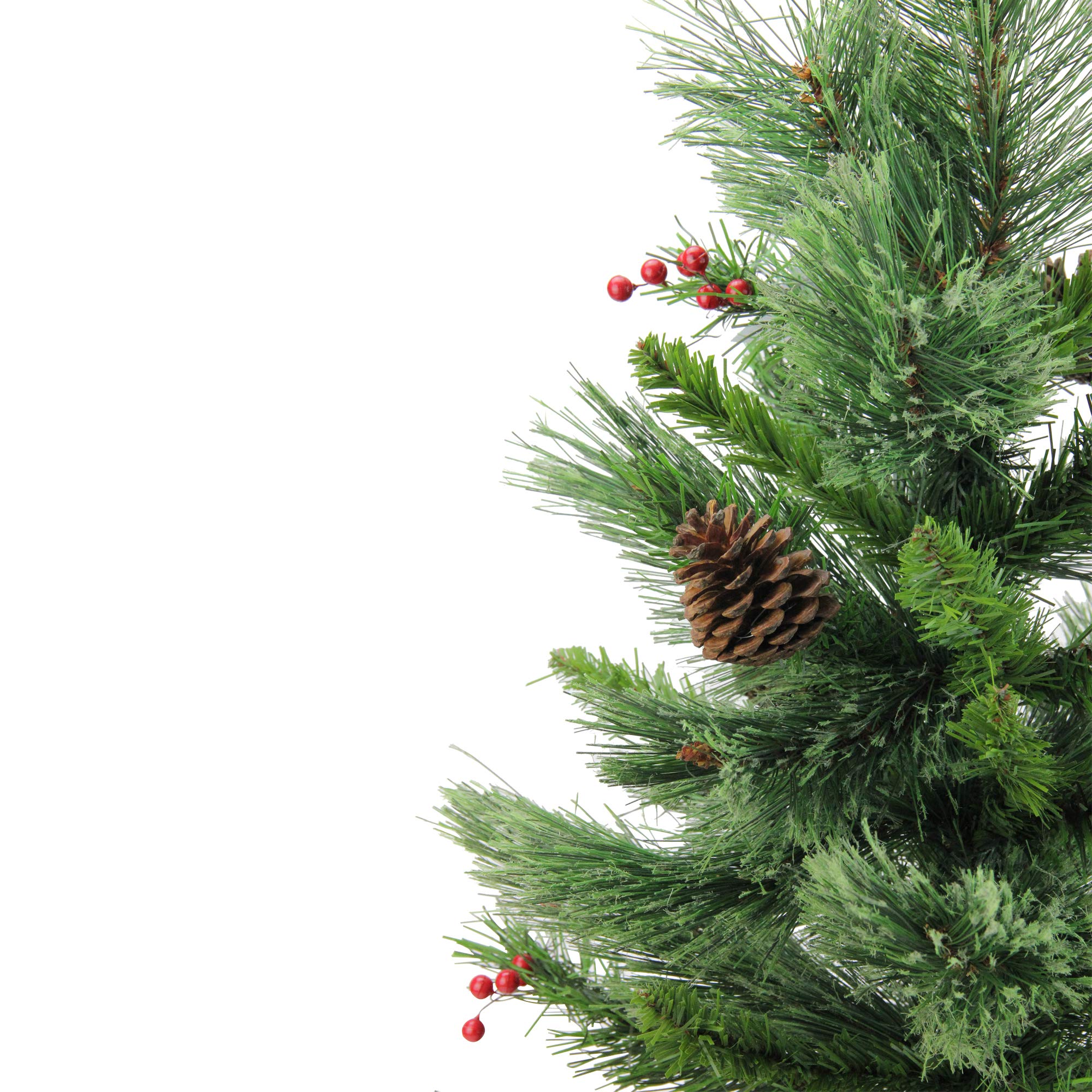 Northlight Mixed Cashmere Berry Pine Artificial X-Mas Tree, Green