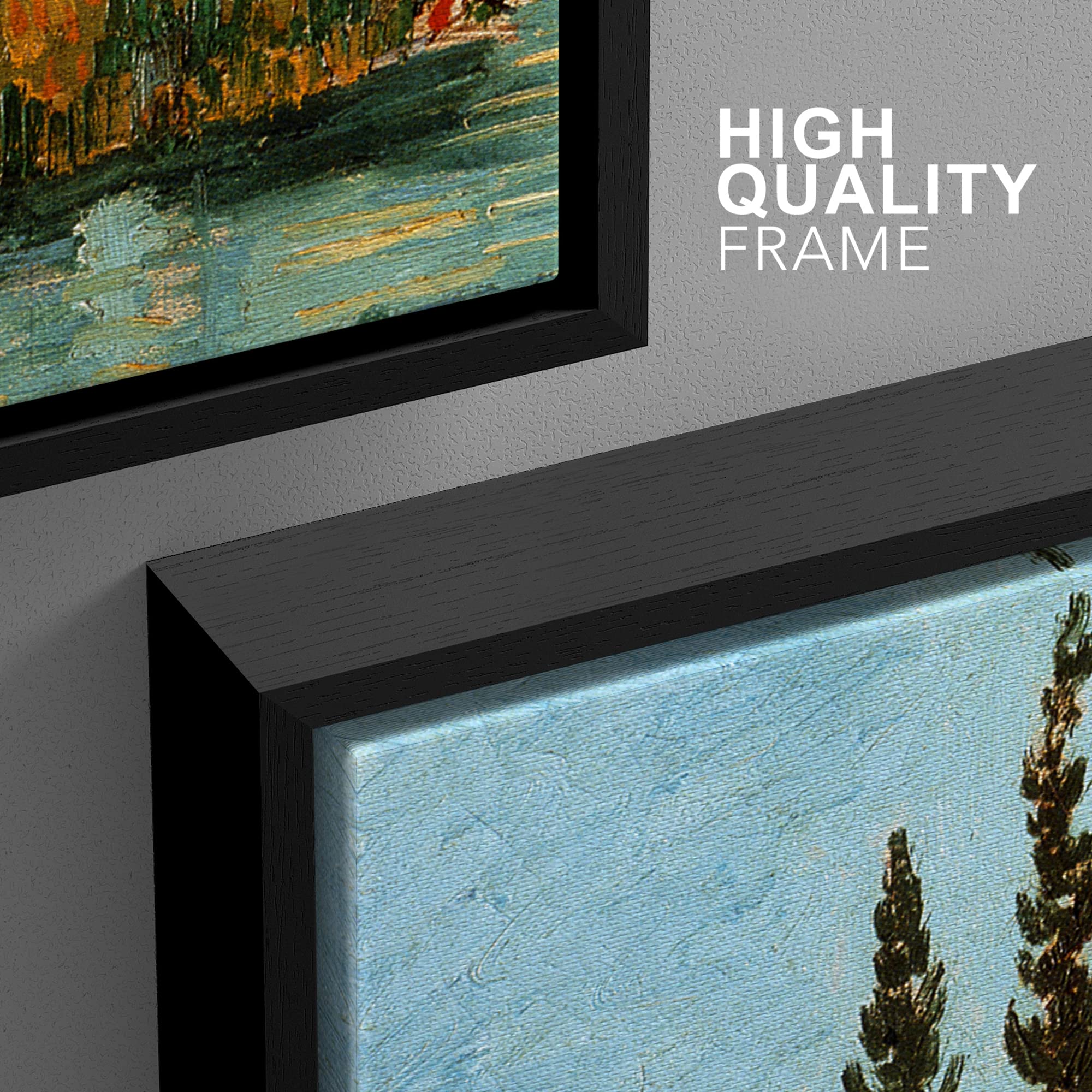Wall26 Framed Canvas Print Wall Art Set The Langlois Bridge By Vincent Van Gogh Nature Wilderness Illustrations Fine Art Relax/C