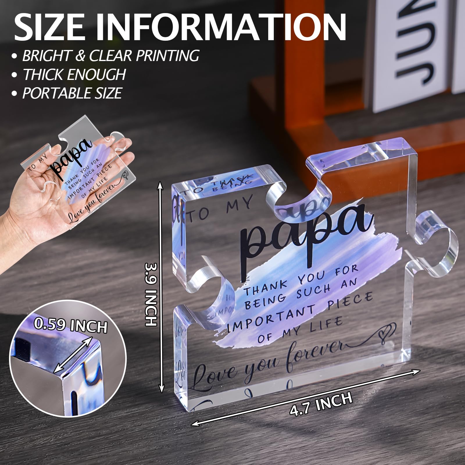 Papa Gifts from Grandkids - Papa Gifts from Grandchildren - Best Papa, Grandpa, Grandfather Gifts Card, Papa Fathers Day, Grandp