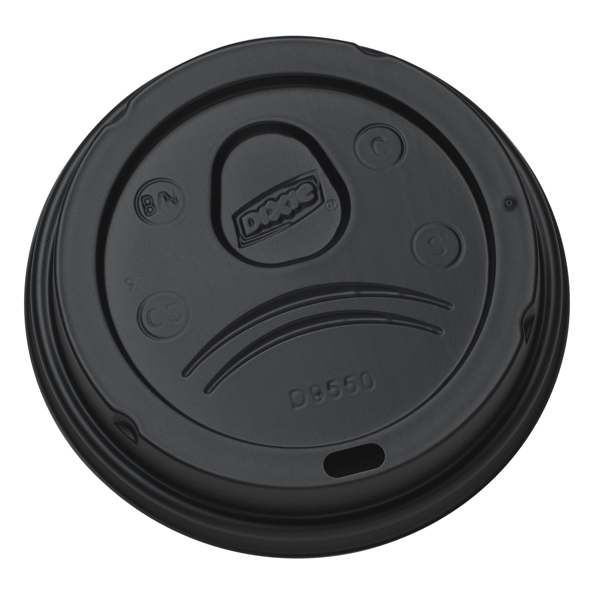 Dixie 20 And 24 Oz. Dome Hot Coffee Cup Lid By Gp Pro (Georgia-Pacific), Black, D9550B, 1,000 Count (100 Lids Per Sleeve, 10 Sle