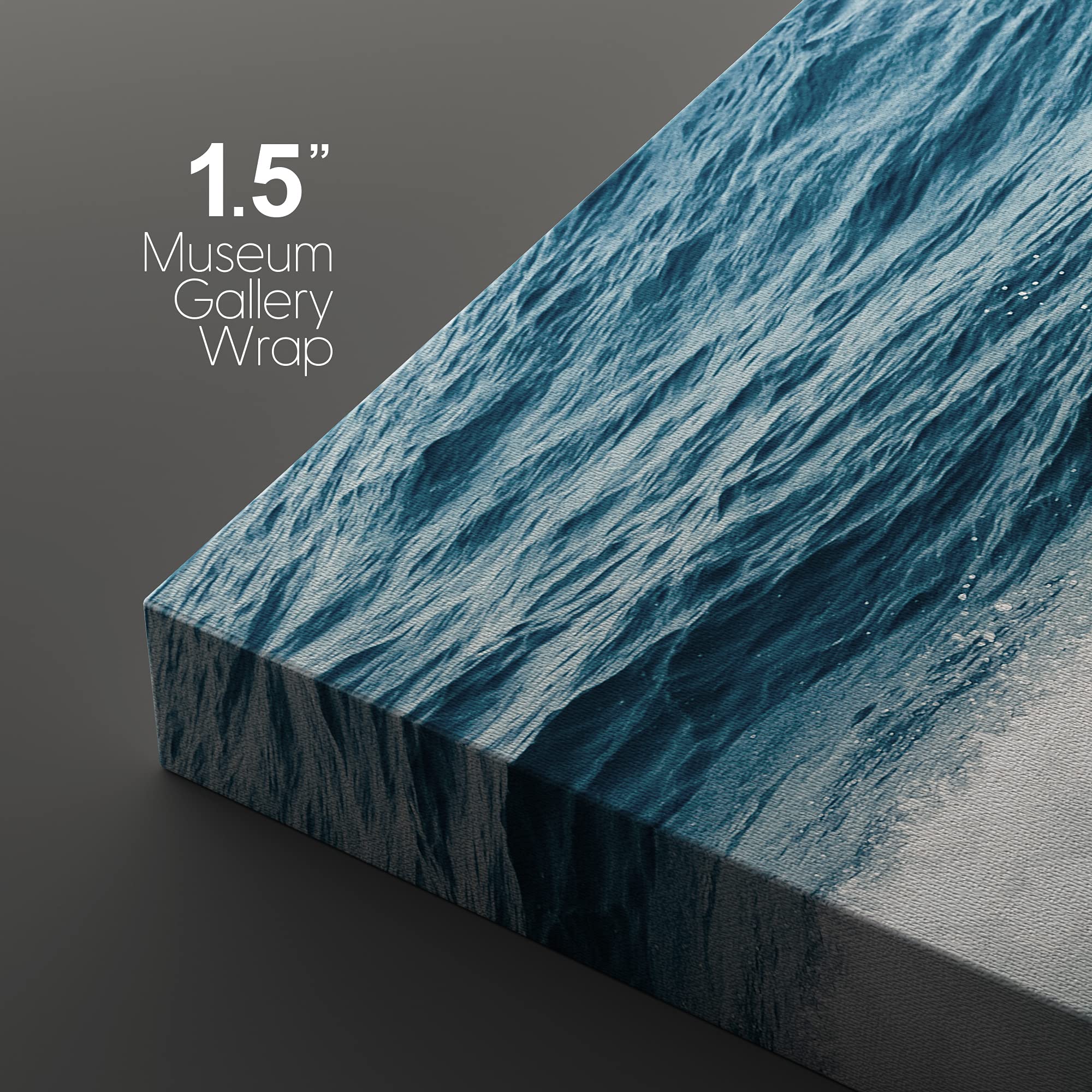 Wall26 Canvas Print Wall Art Set Blue Sea Wave Foam In Tropical Ocean Nature Wilderness Photography Realism Rustic Landscape Col