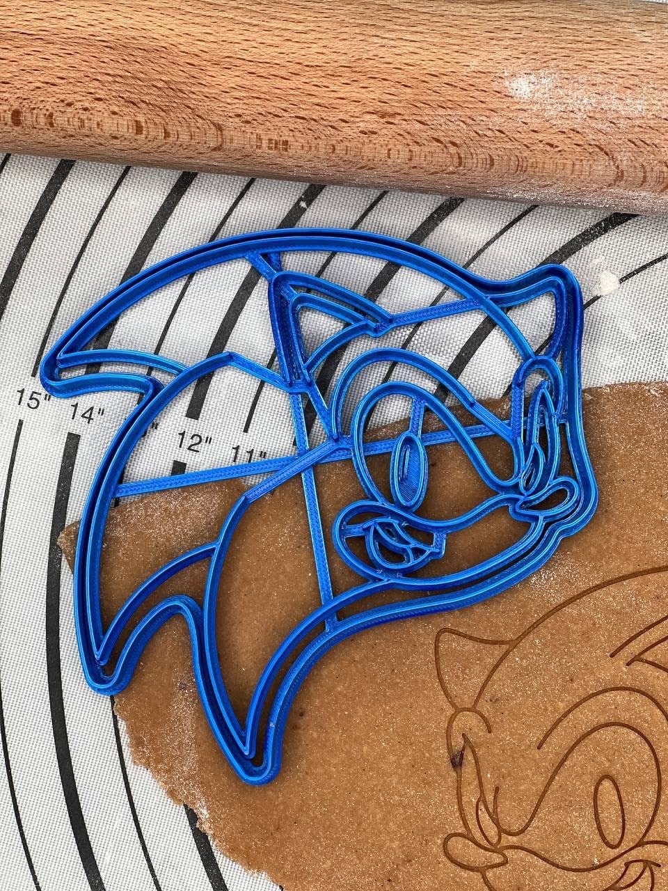 Sonic Head Cookie Cutter & Mold 4.75    Inches Produced By 3D Kitchen Art