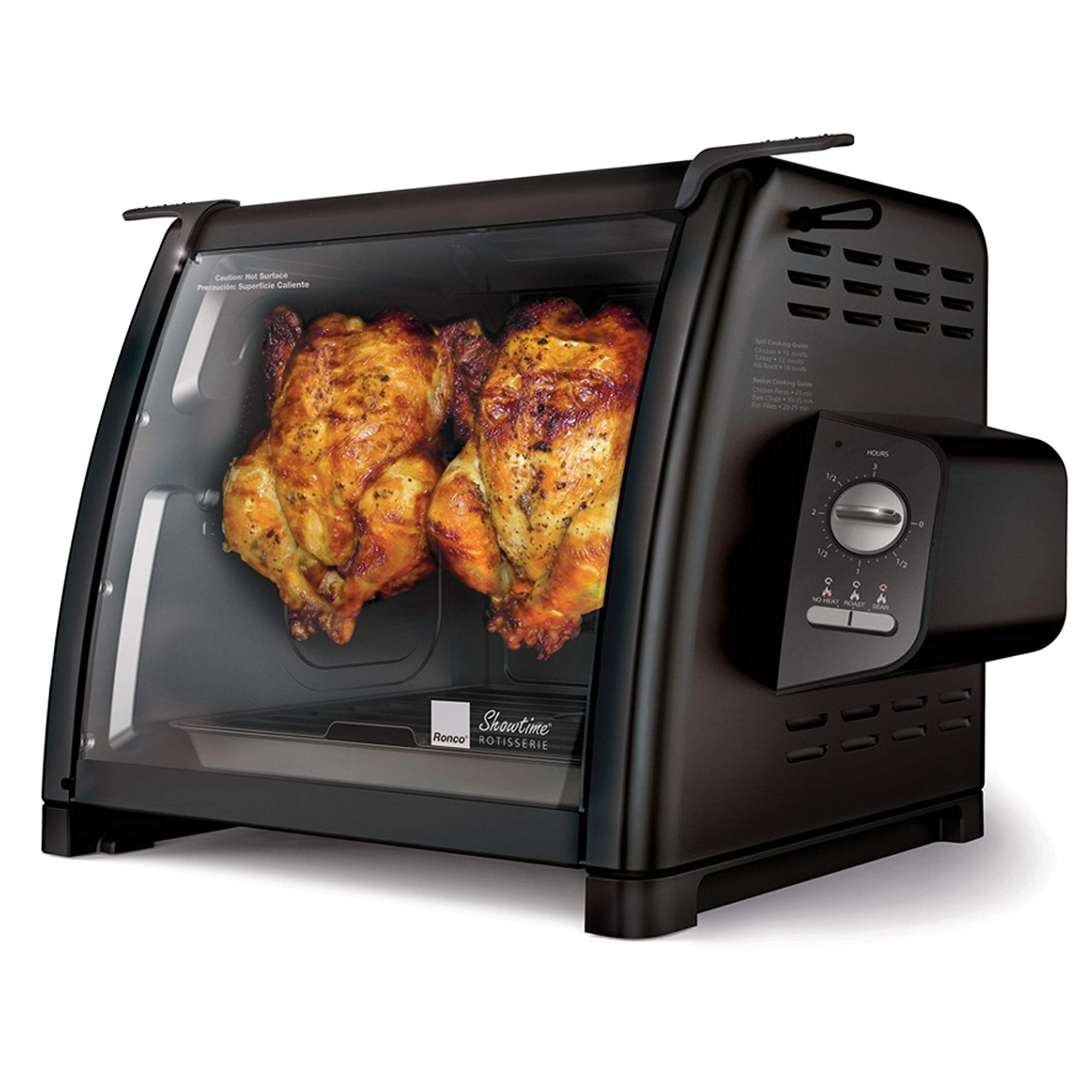 Ronco ST5500SBLK Series Rotisserie Oven, Countertop Rotisserie Oven, 3 Cooking Functions: Rotisserie, Sear and No Heat Rotation,
