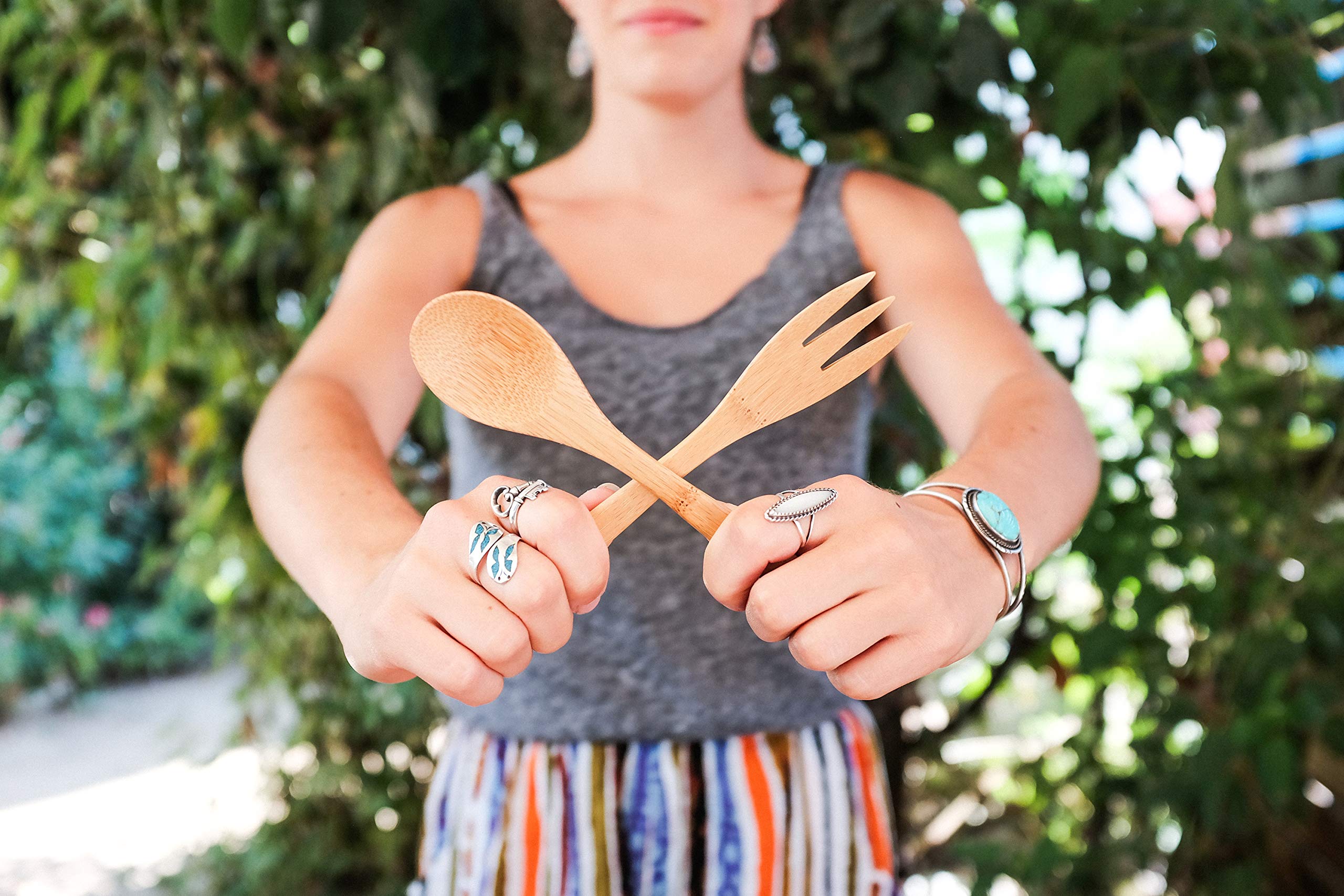 TO GO WARE Kid's Bamboo Reusable Utensils | Dishwasher-Safe | No BPA or Phthalate | Made from Durable, Sustainable Materials | E