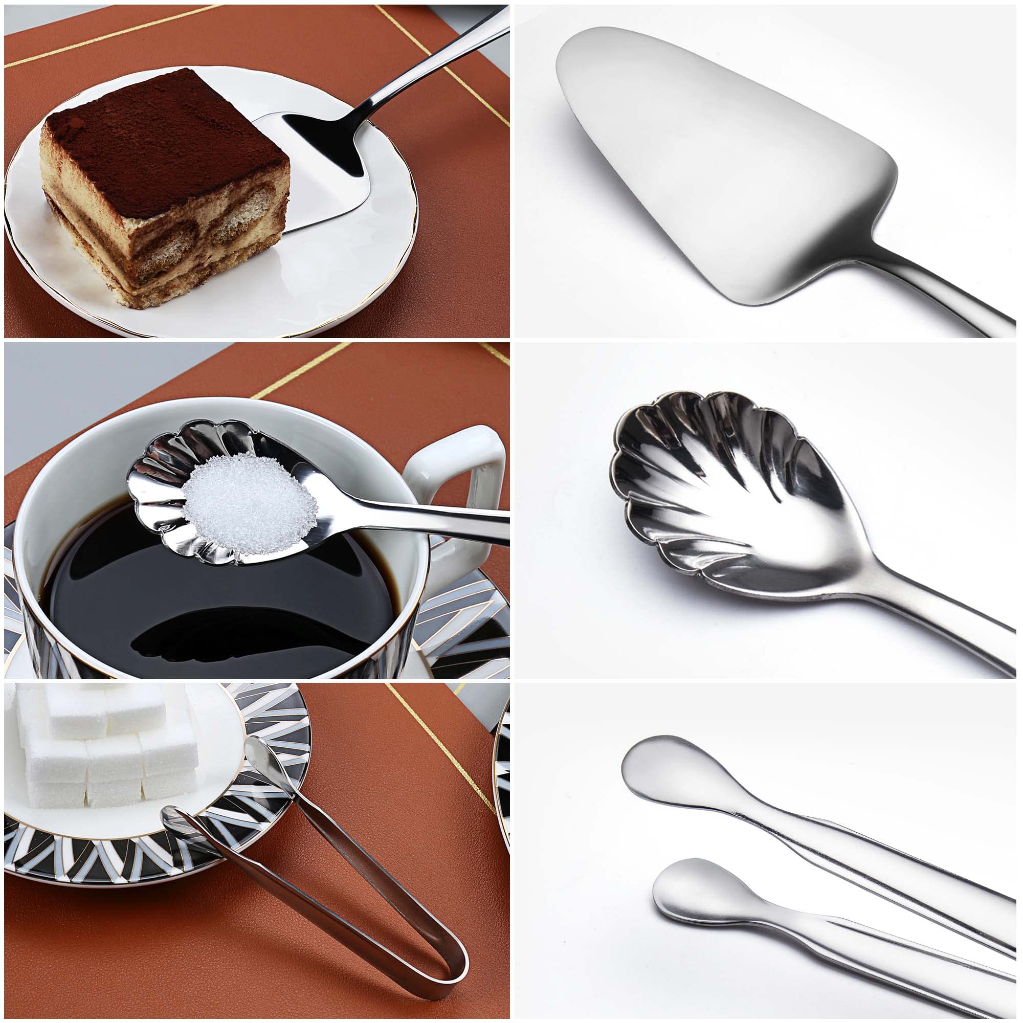 10 Piece Stainless Steel Serving Utensils Set, Serving Spoon, Soup Ladle, Salad Spoon And More, Serving Set, Flatware Set, Buffe