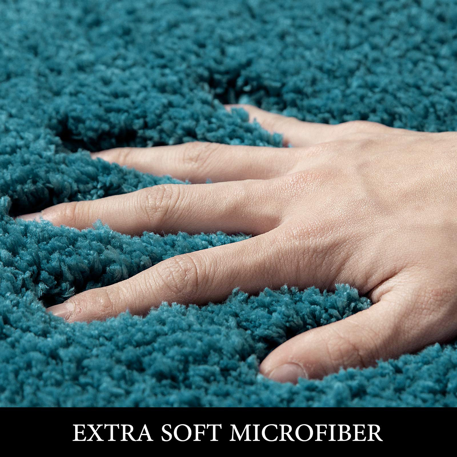 Miulee Thick Small Non Slip Bathroom Rug Shaggy Soft Bath Mat Plush Microfiber Absorbent Water For Shower Tub Machine Washable (