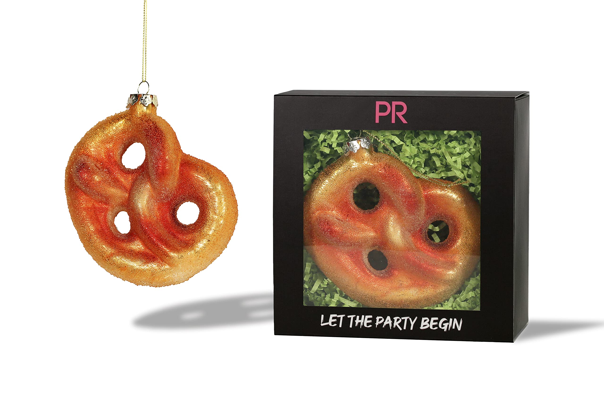 Party Rock | Pretzel Glass Ornament | Food Collection