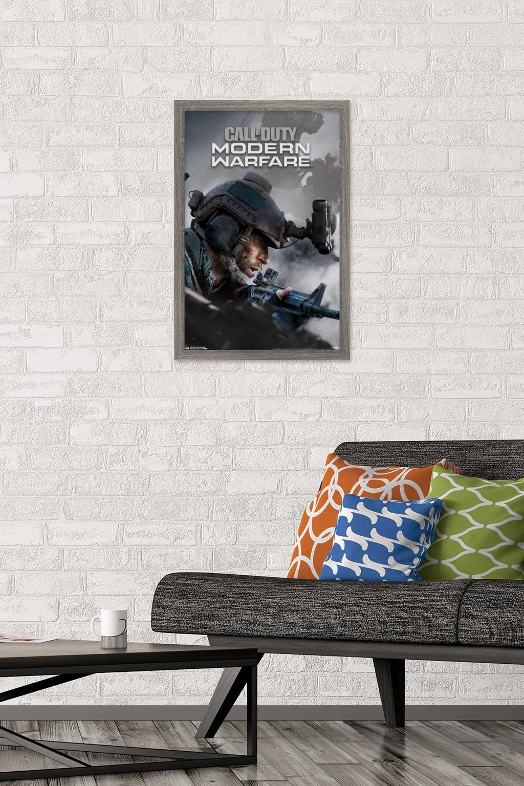 Trends International Call Of Duty: Modern Warfare - Multiplayer Wall Poster, 14.725'' X 22.375'', Barnwood Framed Version