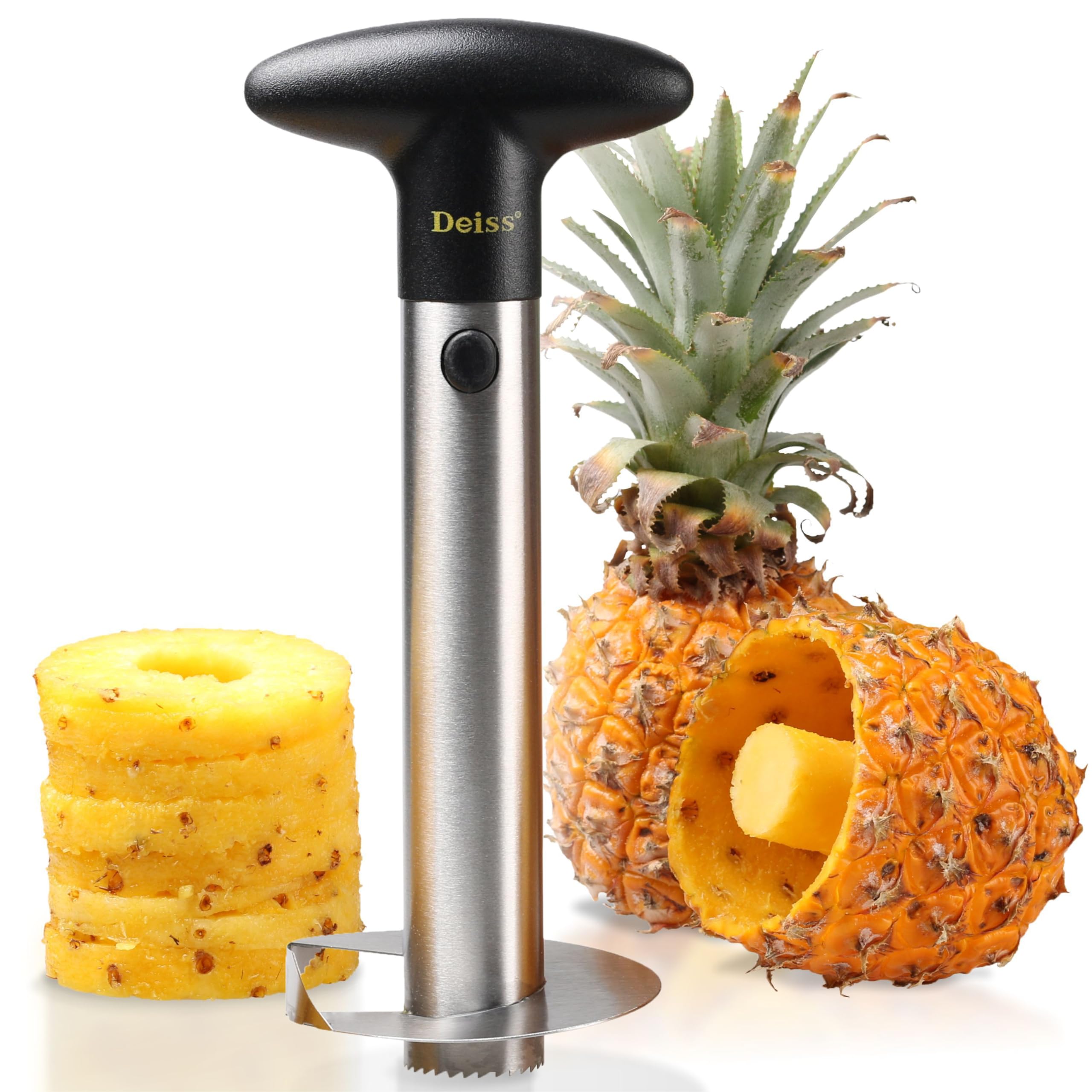 Deiss Pro Pineapple Corer - 2 In 1 Stainless Steel Pineapple Cutter Tool & Corer Tool Kitchen - Pineapple Corer And Slicer Tool