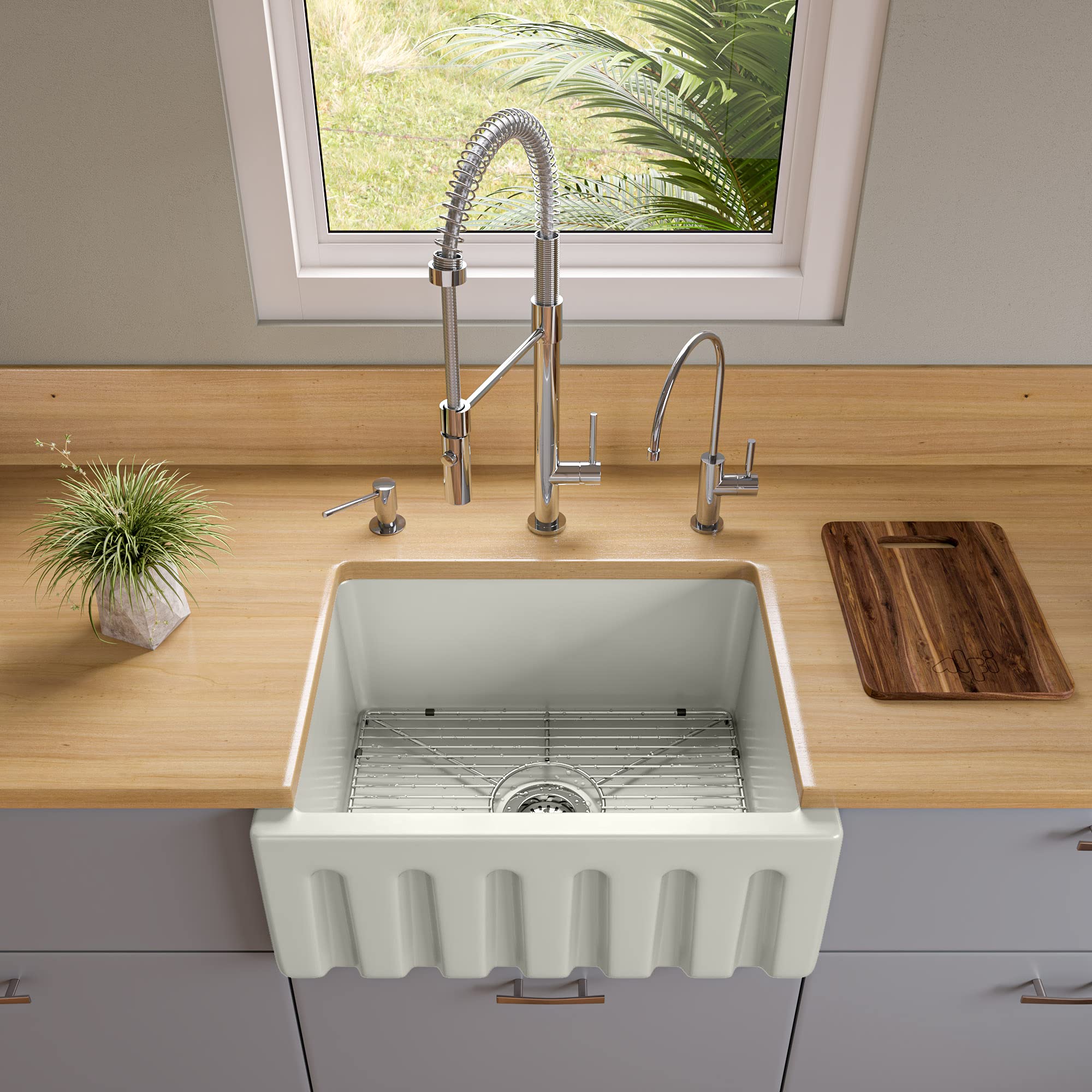 Alfi Brand Ab2418Hs-B Kitchen Sink 24 Biscuit