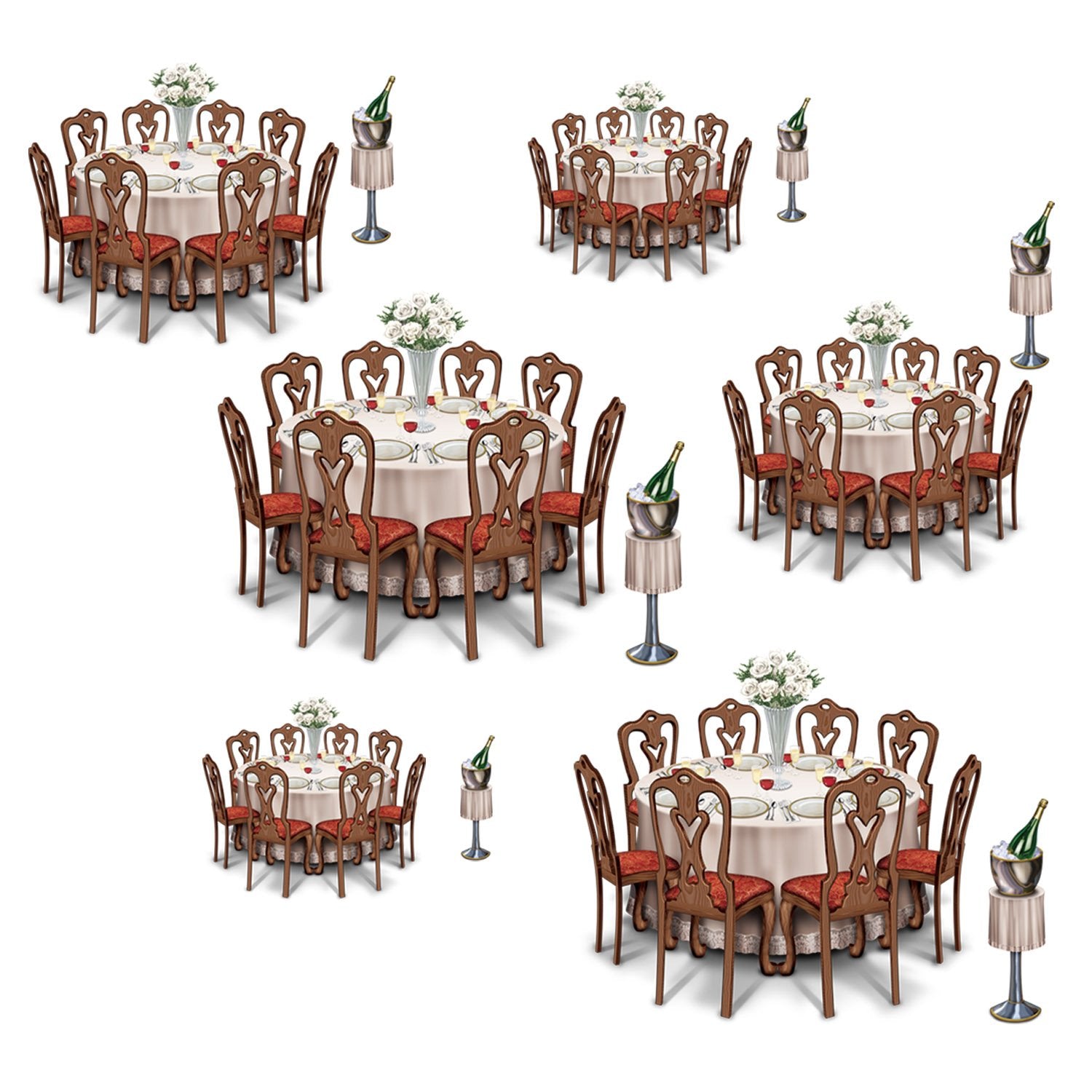 Beistle Printed Black Tie Dining Props, 9.75'' To 33.5'', 12 Pieces In Package