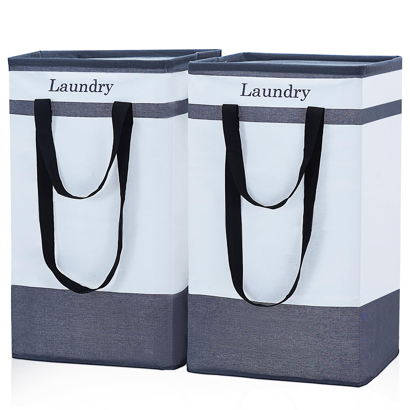 Fairyhaus Laundry Basket 100L, 2Pack Laundry Hamper With Easy Carry Handles, Collapsible Laundry Baskets Hampers For Bathroom Cl