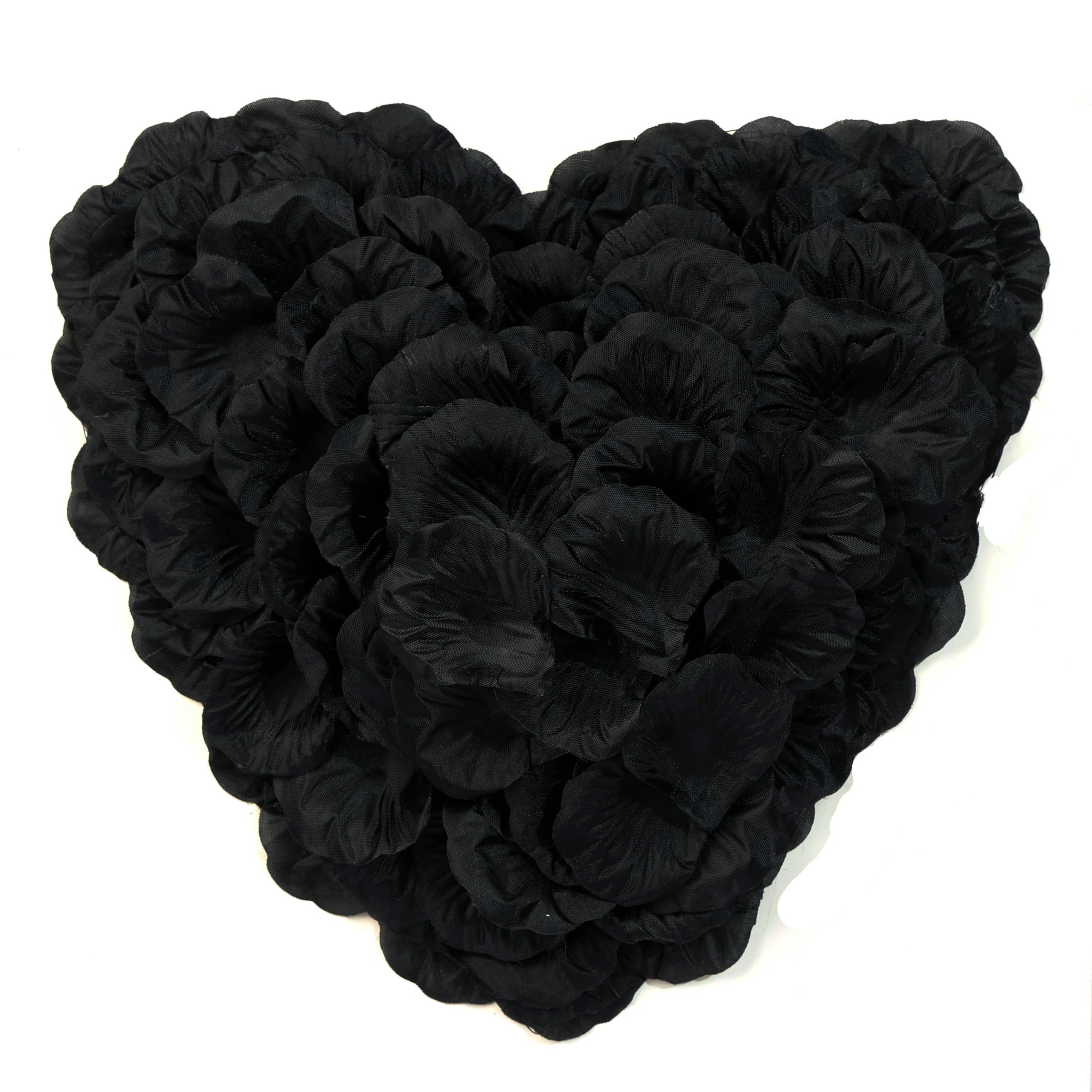 CODE FLORIST 2200 PCS Silk Rose Petals for Valentines Day,Romantic Night,Wedding,Proposal Anniversary Flower Decorations(Black)