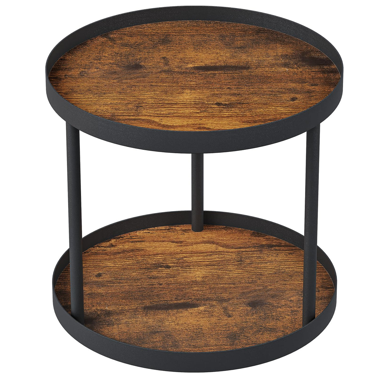Giikin 2 Tier Lazy Susan Organizer, 2 Tier Spice Turntable Organizer, Circle Rotating Lazy Susan Turntable For Kitchen Counterto