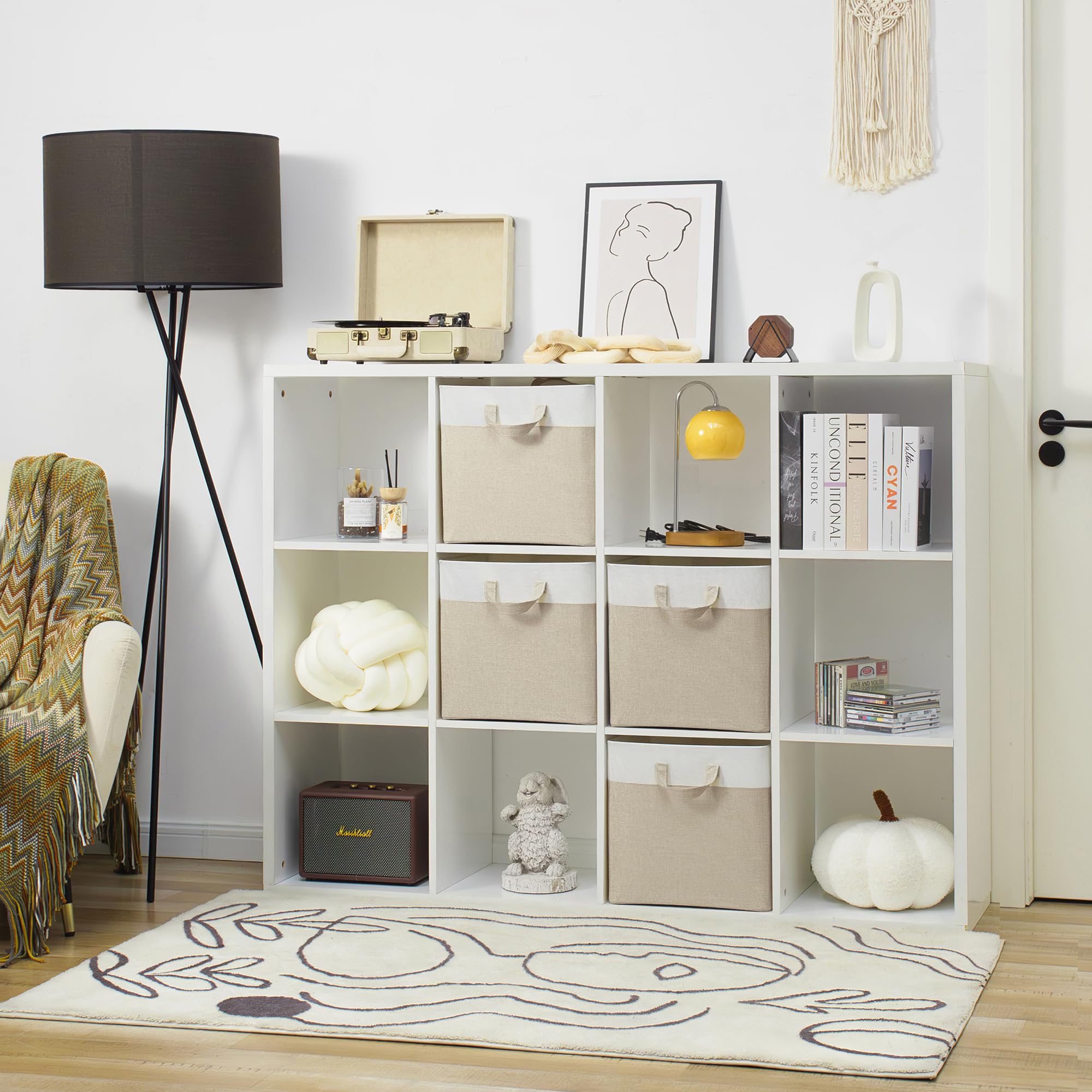 Granny Says 11X11Storage Cubes, Cube Storage Bins With Metal Frame, Foldable Cube Storage Organizer, Closet Storage Baskets, Sto