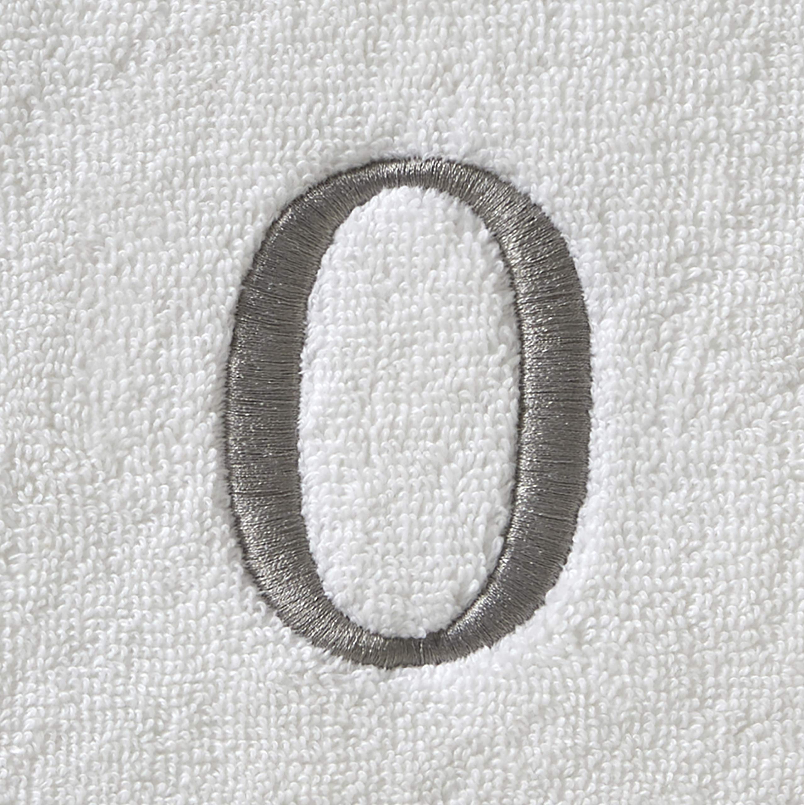 Skl Home Casual Monogram Hand Towel Set, O, 16X26, White 2 Count