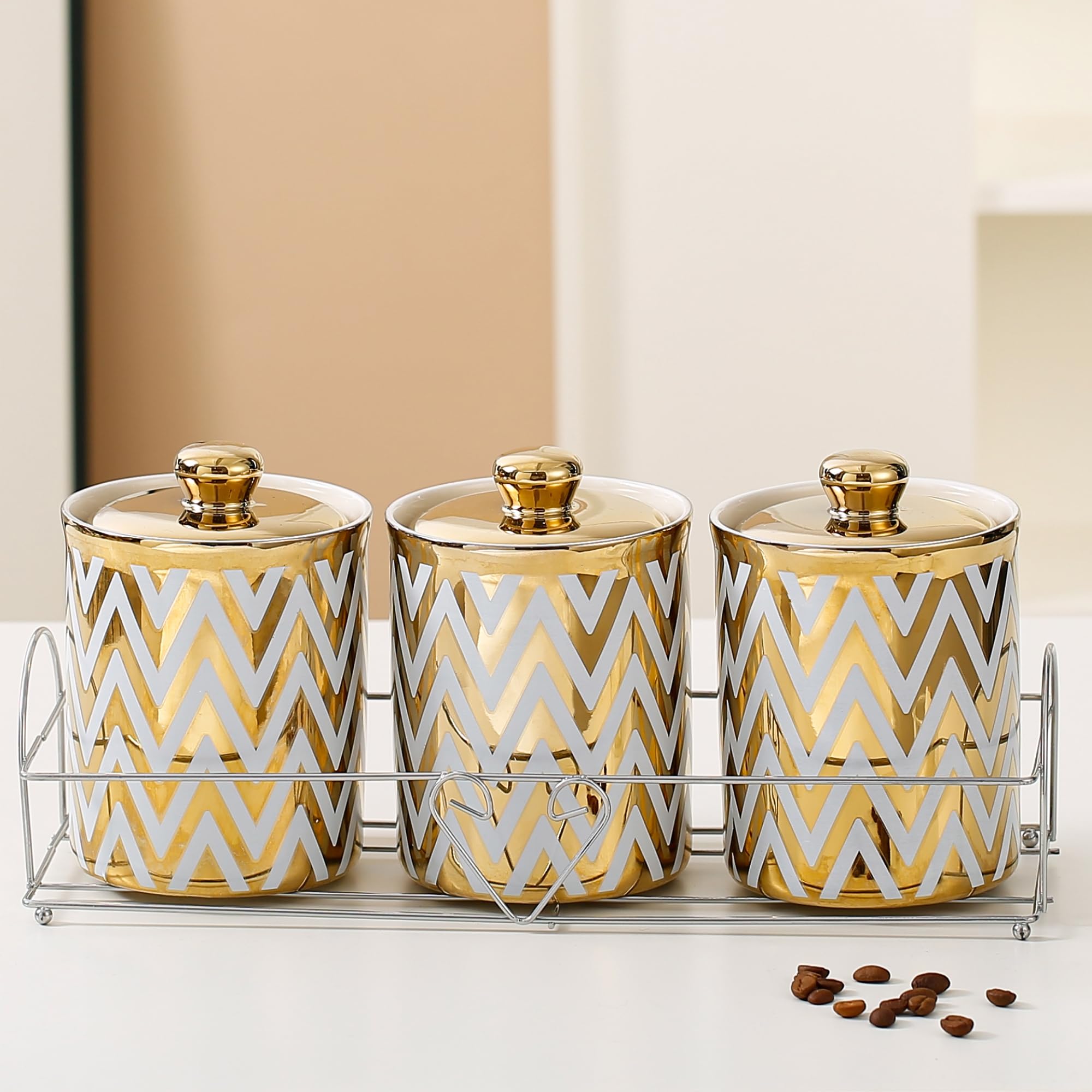The Better Home Kitchen Storage Jars Set | Airtight Ceramic Containers 700Ml | Multicolor Jars For Pickles, Nuts, Dry Fruits | M