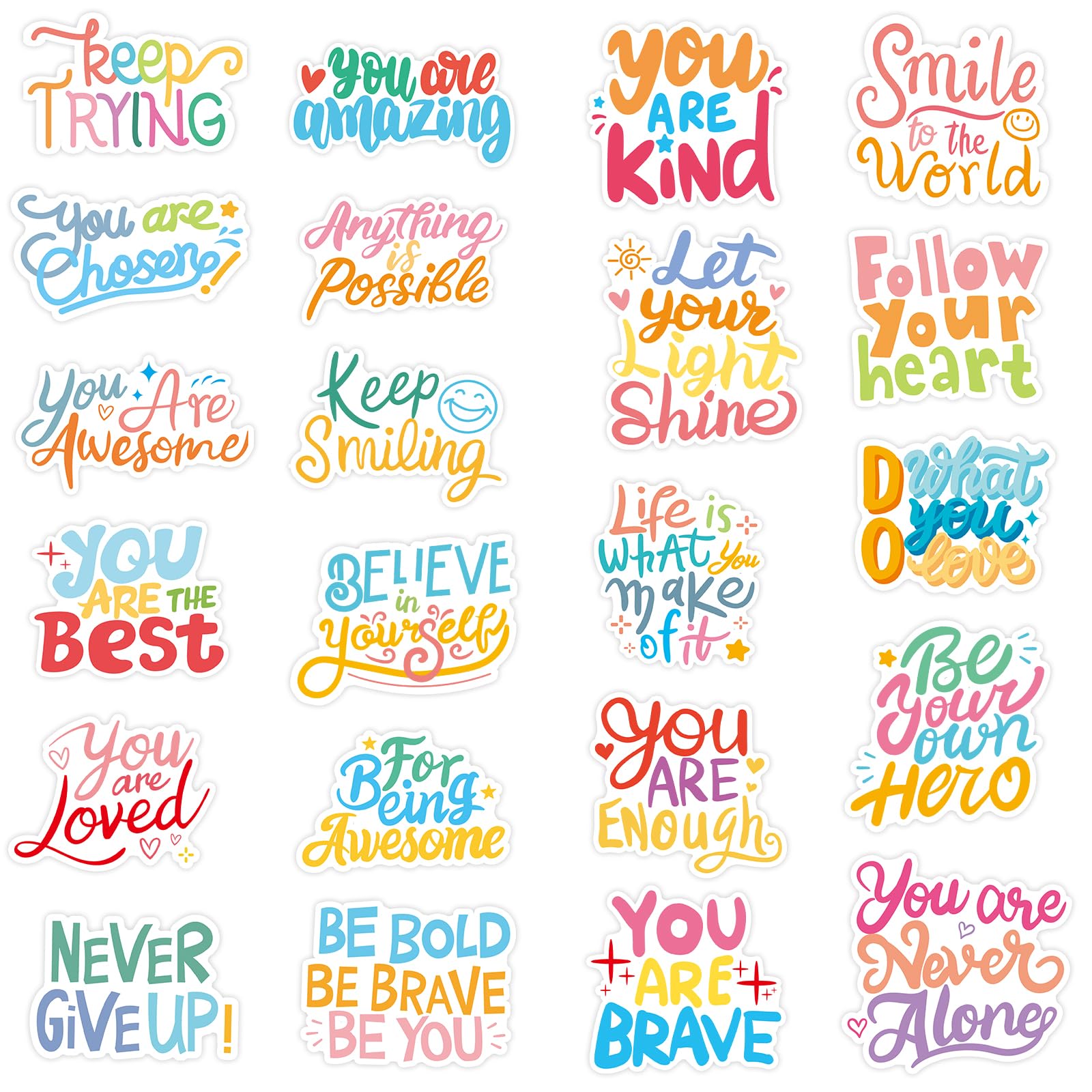 JULMELON Inspirational Locker Decorations Magnets, 22pcs Motivational Quotes Fridge Reusable Magnetic Stickers Magnets for Cruis
