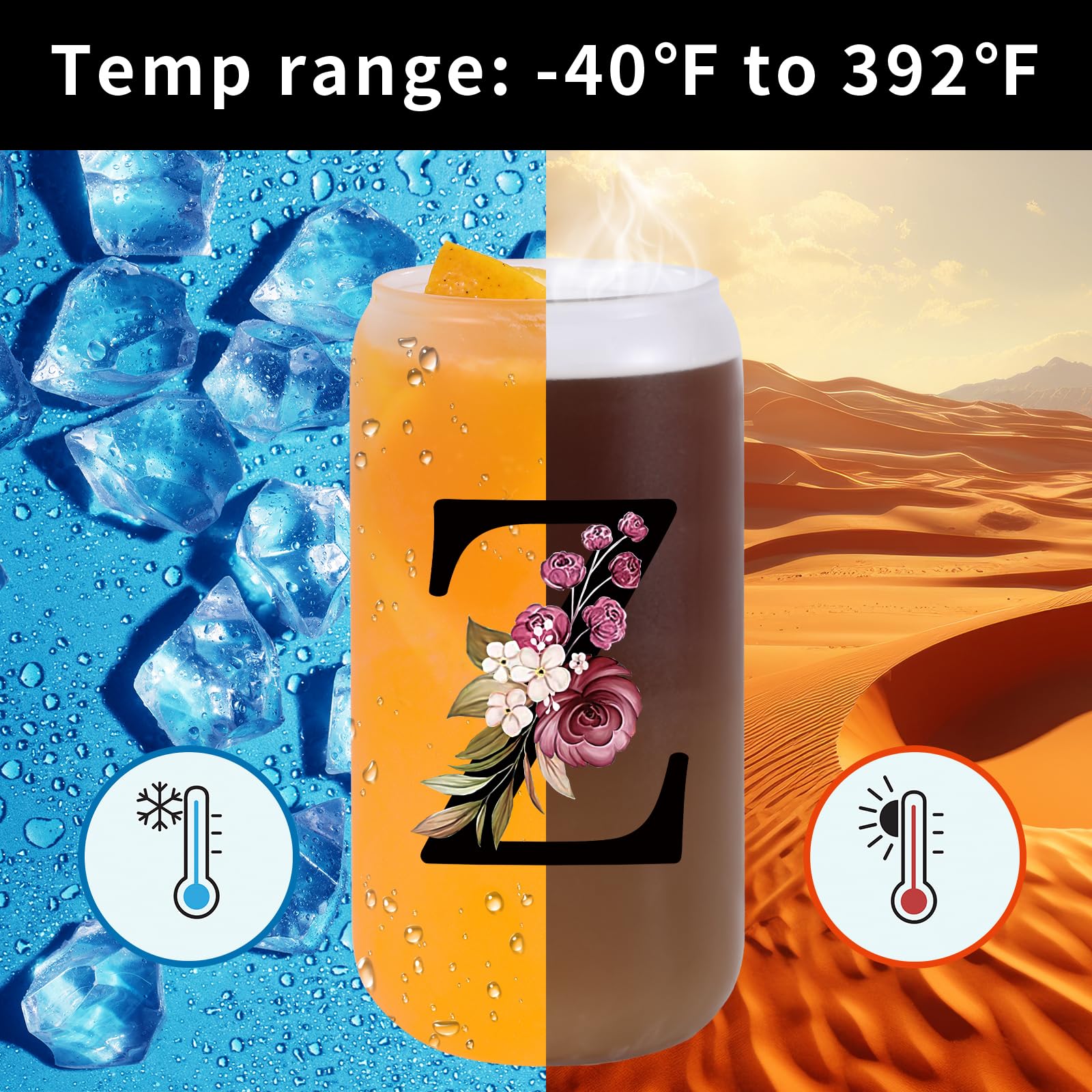 Wulcea Monogrammed Glass Drinking Cup With Lid Straw Women Men Teacher Female Male Preschool Kindergarten Pre K Prek Middle High