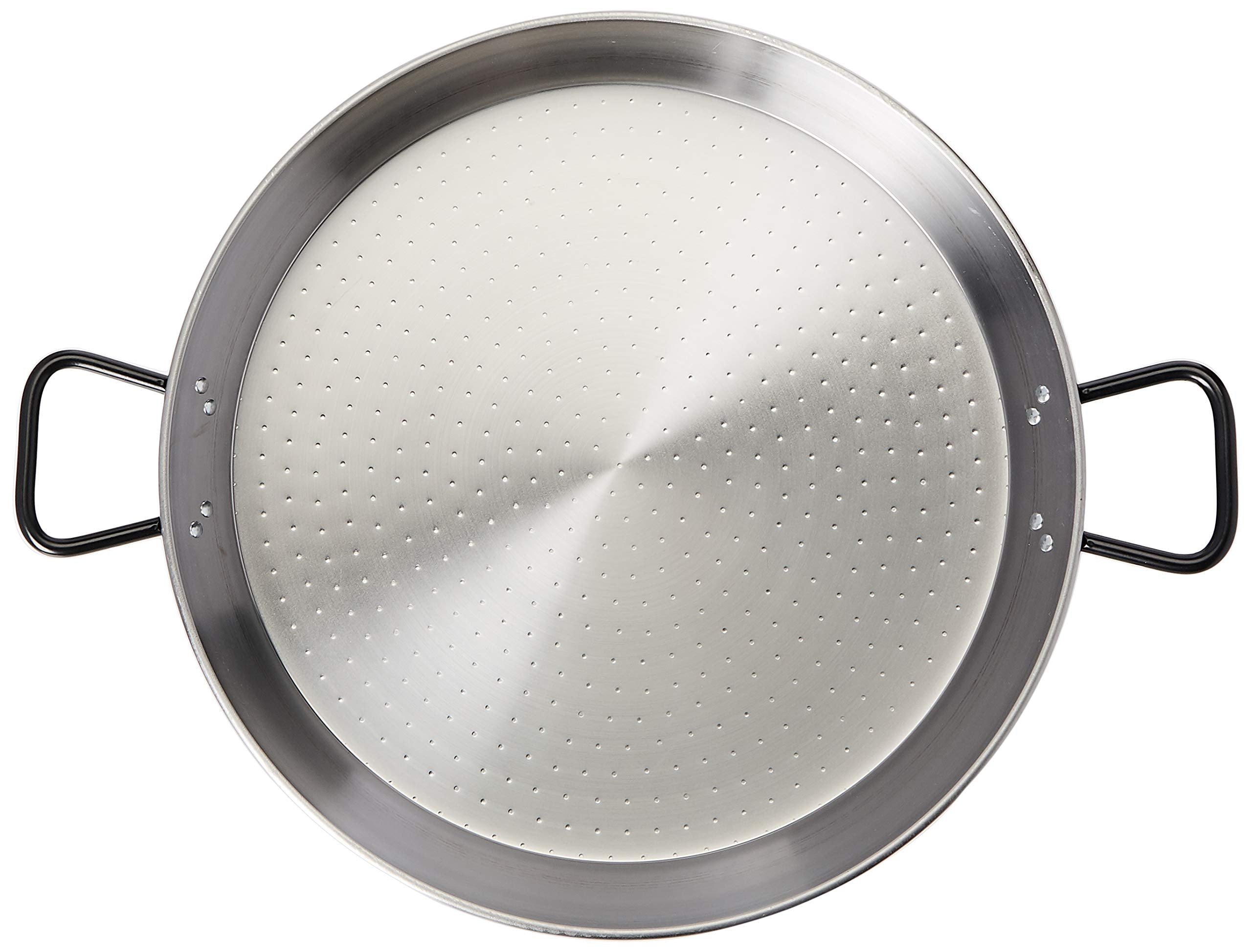 Garcima 22-Inch Pata Negra Restaurant Grade Paella Pan, 55Cm, Large, Silver