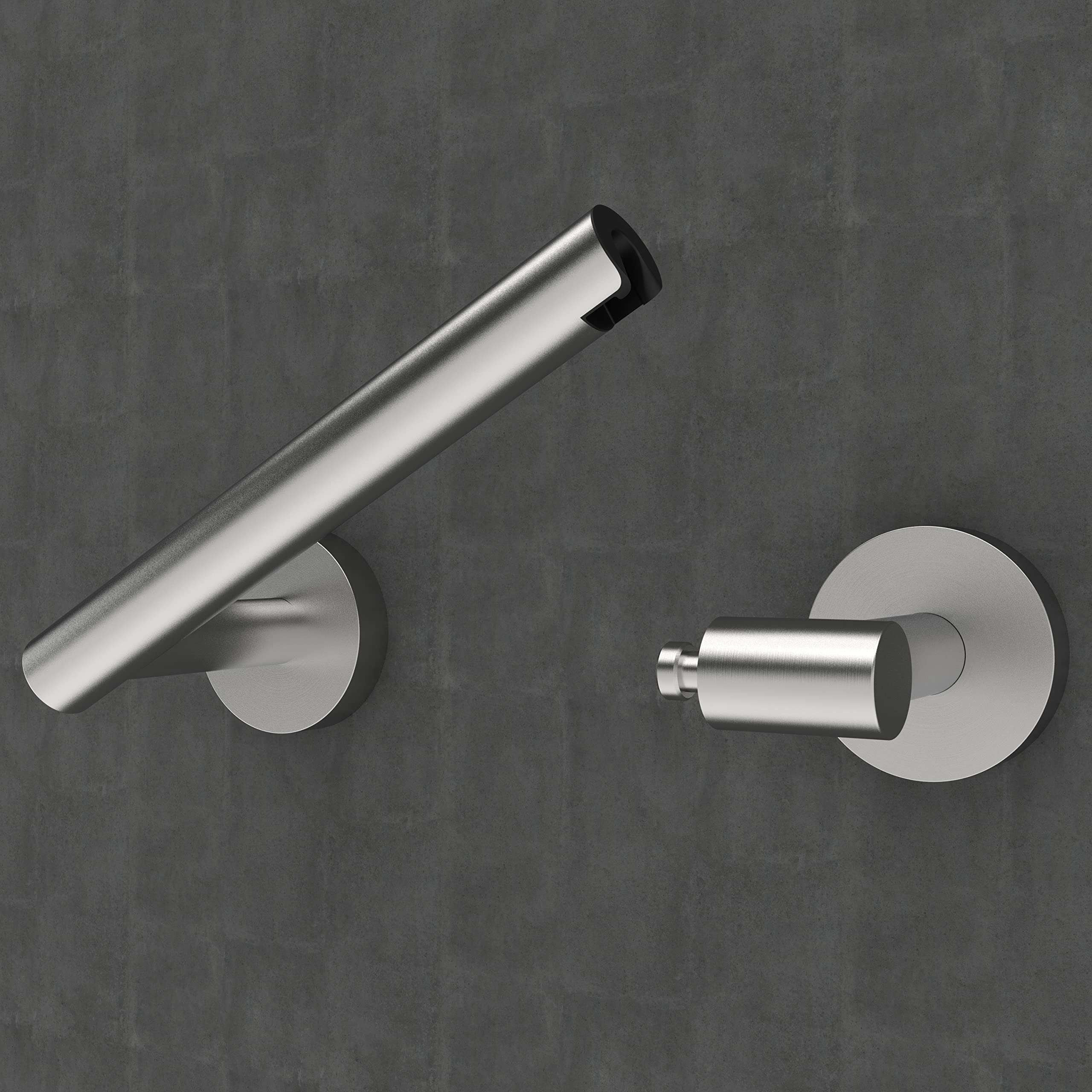 Rarxtr Brushed 2 Pack Toilet Paper Holder Sus304 Stainless Steel Double Post Pivoting Toilet Paper Roll Holder Wall Mounted Toil