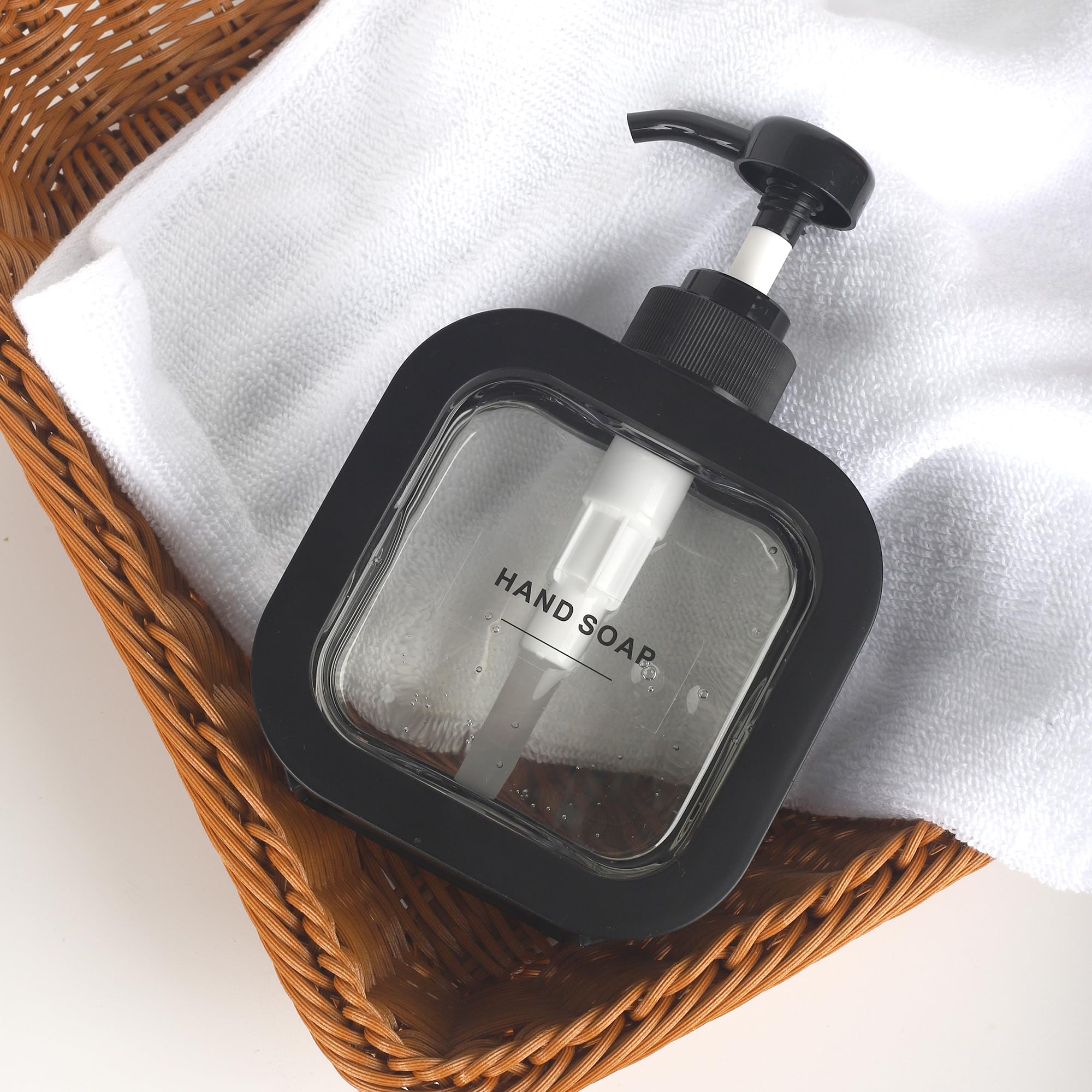 Onecocoa Hand Soap Dispenser Bathroom, Modern Dish Soap Dispenser For Kitchen Sink, Small Plastic Soap Dispenser With Pump And L