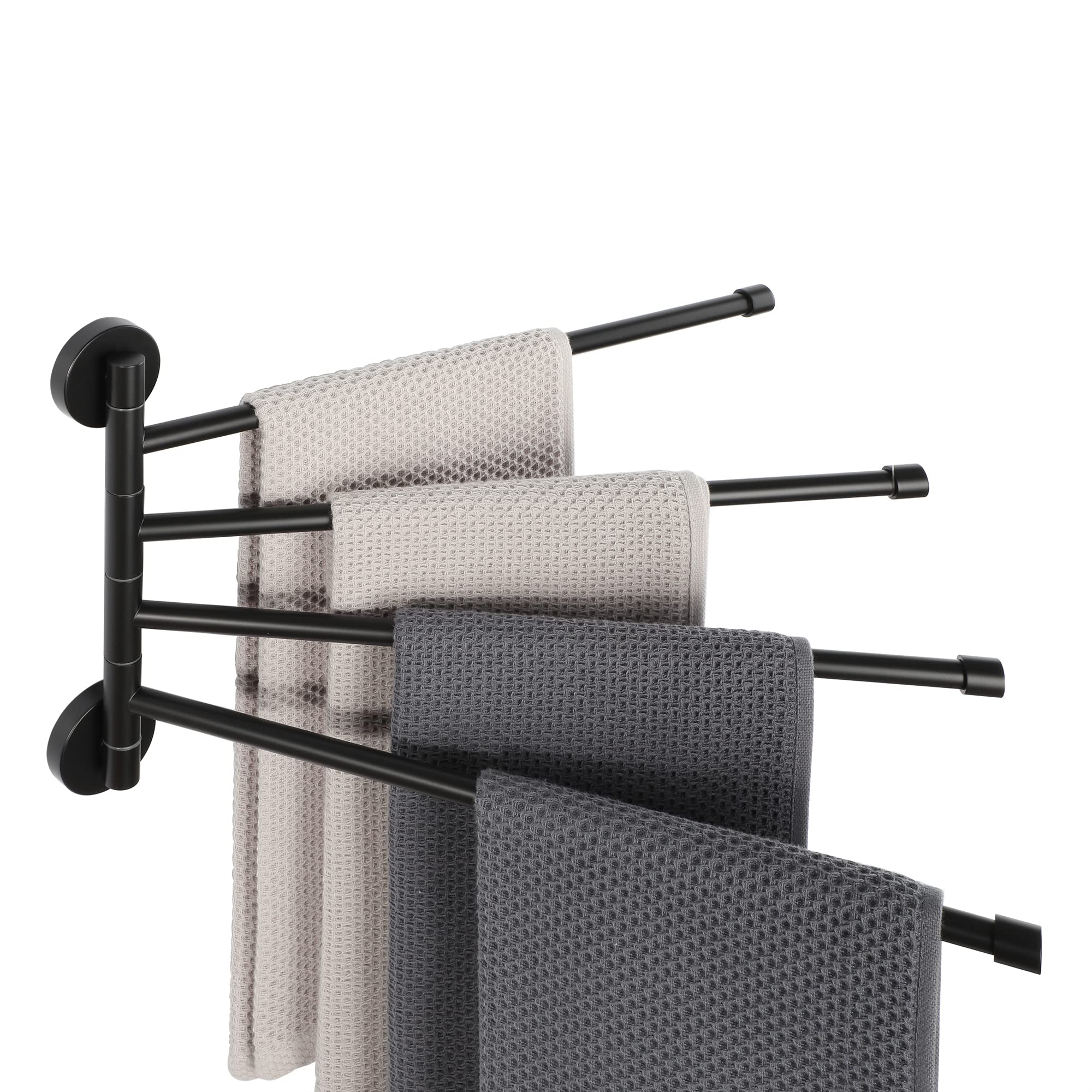 Alise Swivel Towel Rack,Folding 4 Arms Hand Towel Bars Towel Hanger For Bathroom,Wall Mount Drying Racks For Laundry,Sus304 Stai