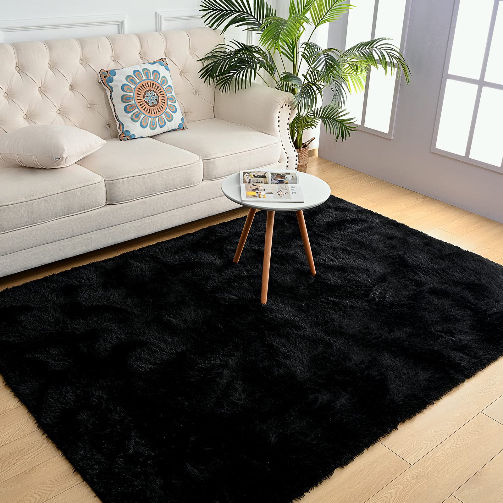 Chicrug Soft Area Rugs for Bedroom Living Room Plush Fluffy Rug 3x5 Feet, Shag Furry Area Rug Carpet Non Shedding for Nursery Ch