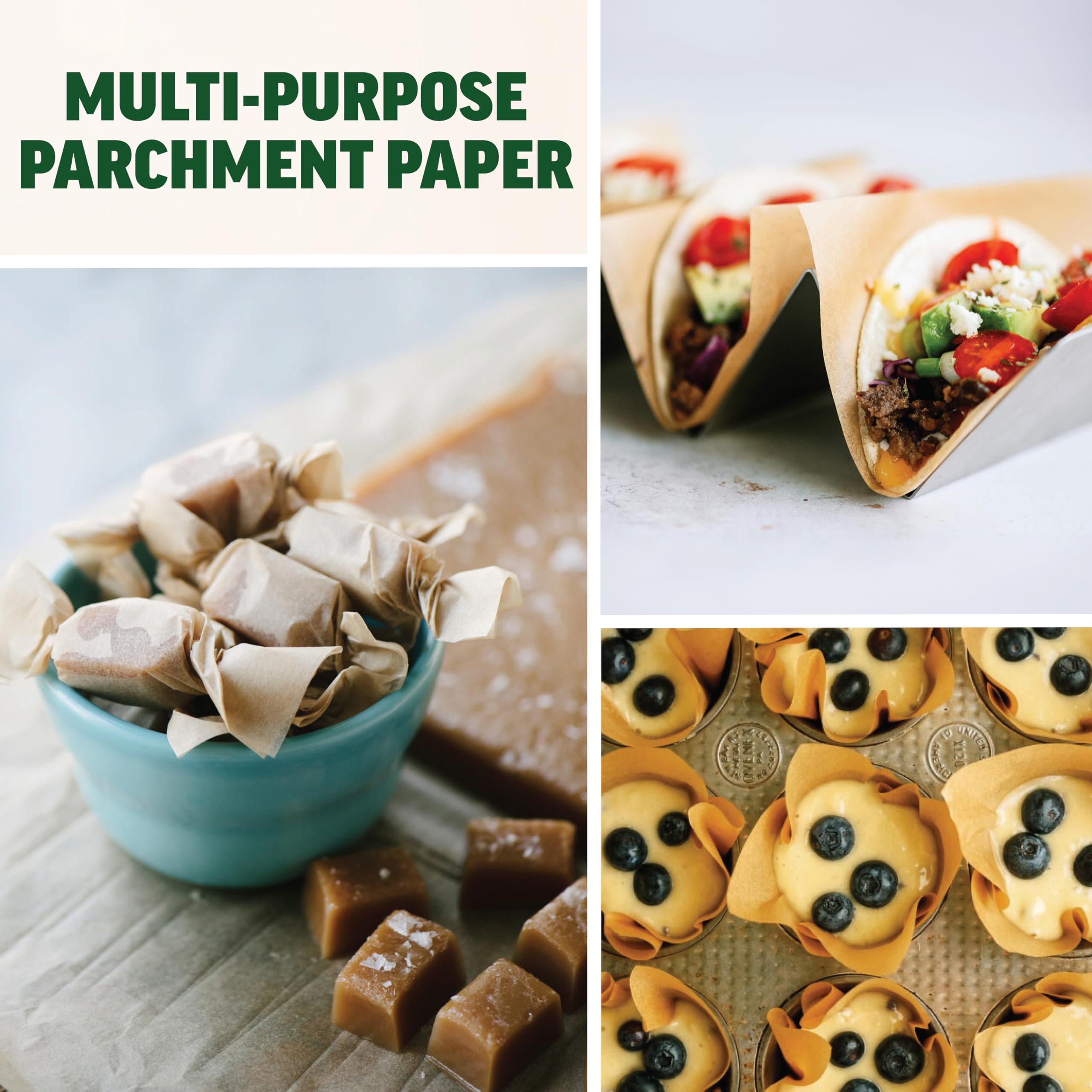 Zenlogy 5X5 Small Parchment Squares (500 Sheets) - Unbleached, Non-Stick, Pre-Cut Parchment Paper- Ideal For Candy Wrappers, Lin