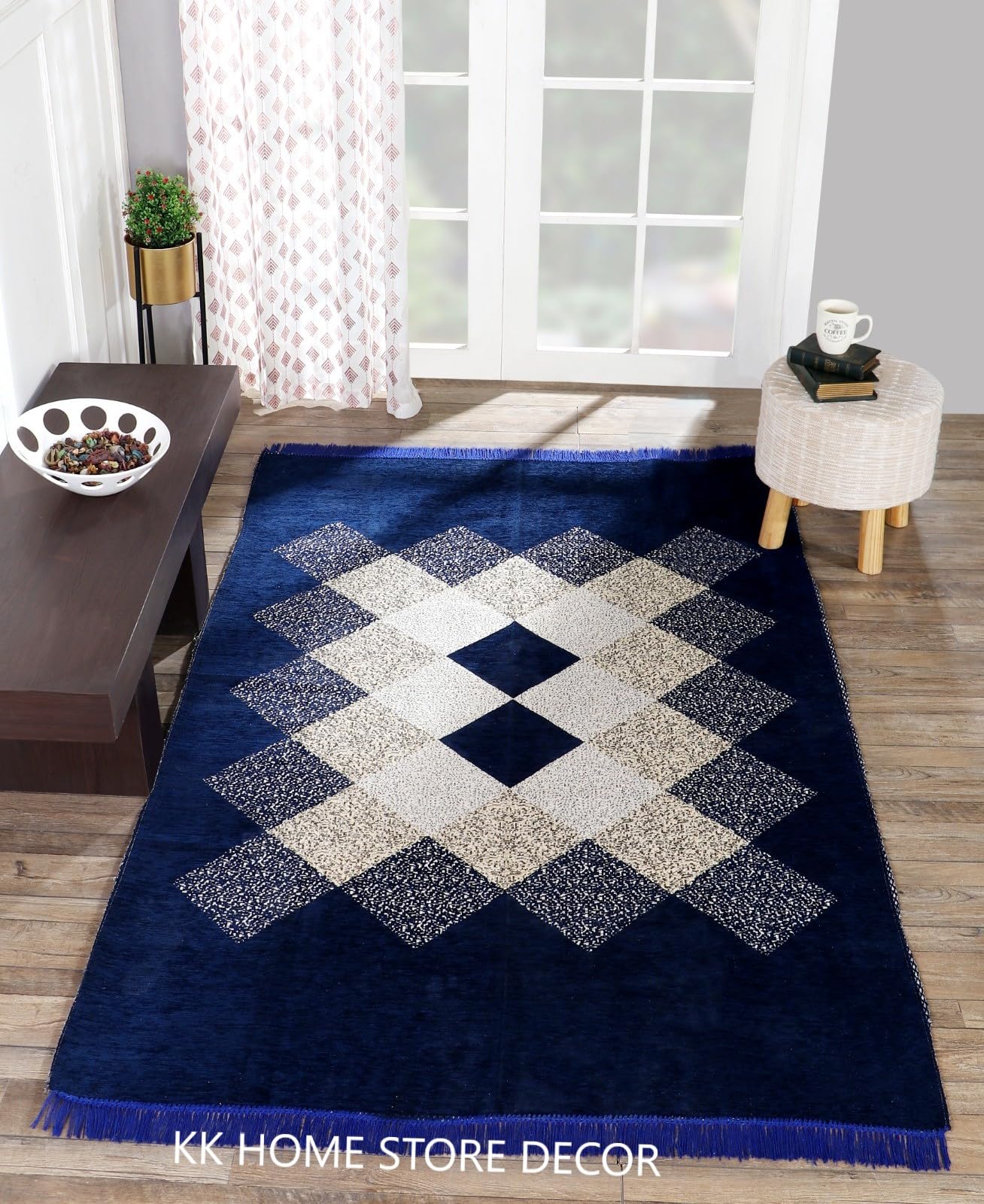 Kk Home Store Decor Royal Look Designer Superfine/Area Rug/Durries Velvet Carpet - |60 inch x 84 inch | 150 cm x 210 cm | 5 Feet