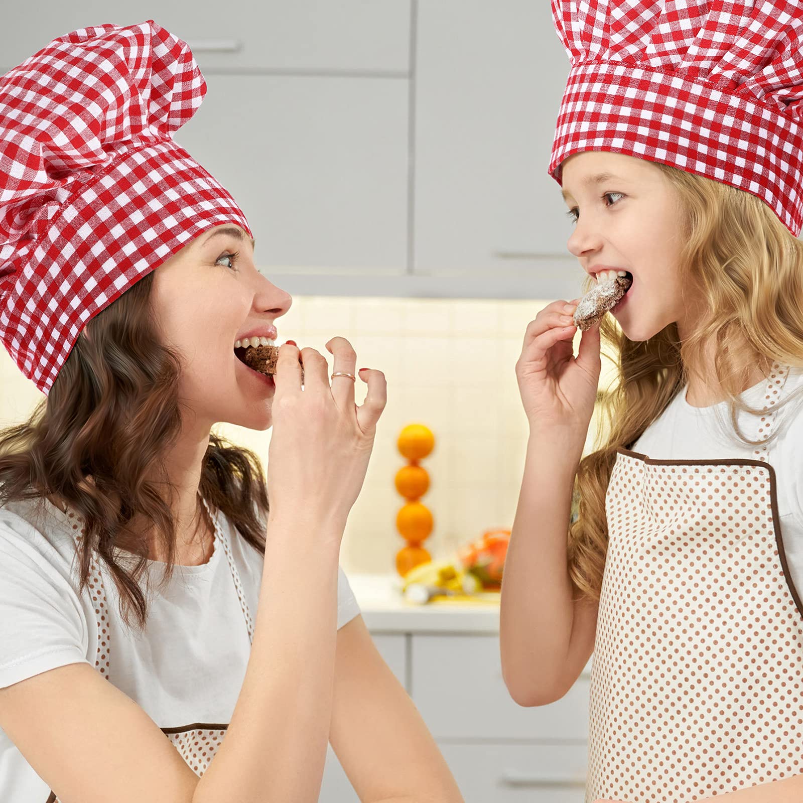 Foaincore Italian Themed Party Decorations 4 Pieces Italian Style Chef'S Hat Dinner Decor Red White And Green Mushroom Hat Gingh