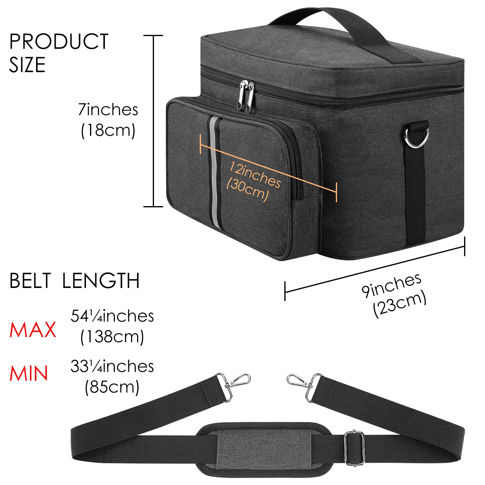 Kingshion Toaster Portable Storage Bag Compatible With Cuisinart Cpt-160, Cuisinart Cpt-160Bks, Keemo And Most 2-Slice Toasters,