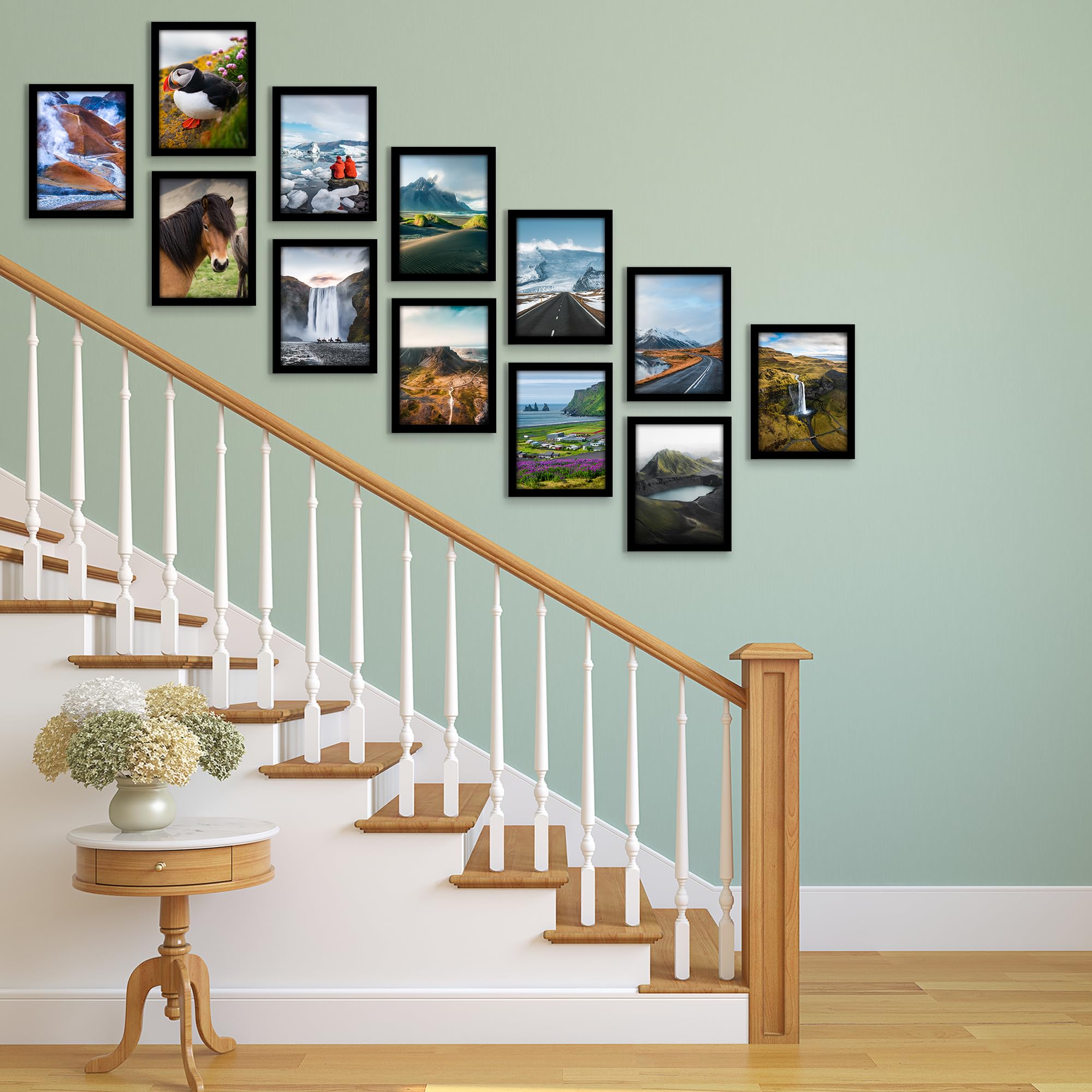 Americanflat 9x12 Picture Frame with Polished Plexiglass - Set of 12 - Signature Collection - Picture Frames with Engineered Woo