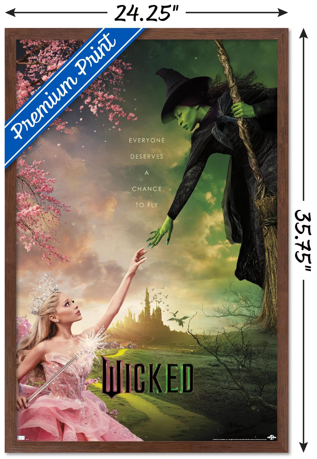 Trends International Wicked - One Sheet Wall Poster, 34L X 22.4W, Mahogany Framed Version