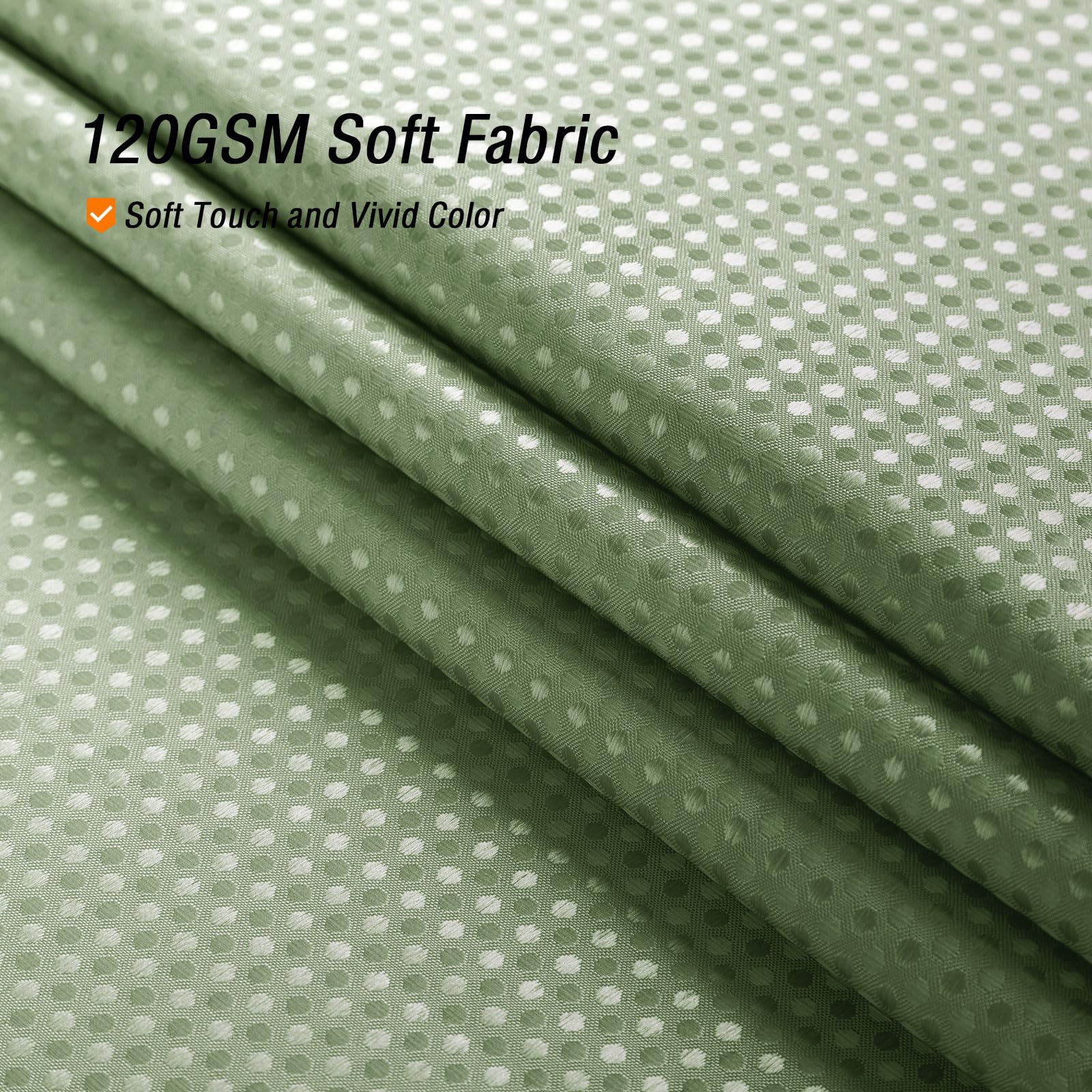 Gibelle Sage Green Shower Curtain, Ombre Shower Curtains For Bathroom, Waffle Weave Textured Fabric Shower Curtain Set With Hook