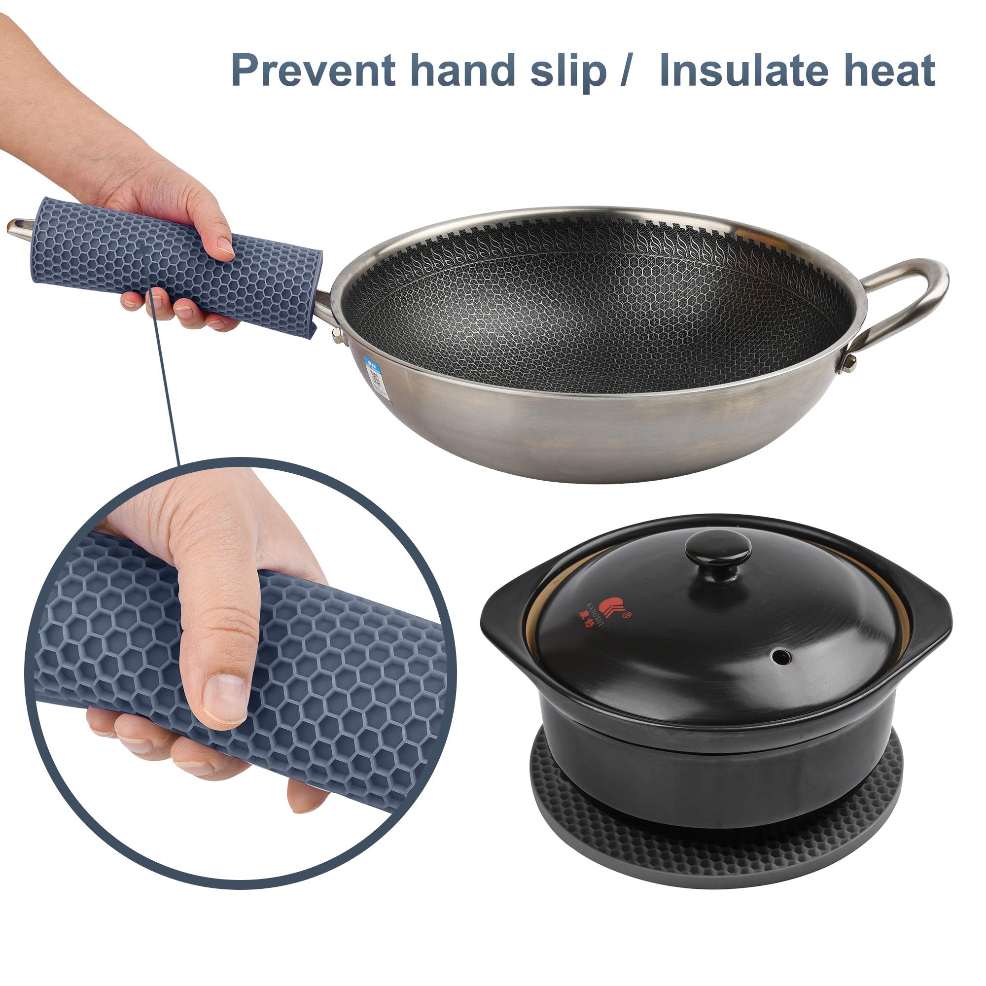 Hotsyang Trivets For Hot Pots And Pans For Quartz,Trivets For Hot Dishes Decorative,Silicone Trivets For Kitchen Counter Heat Re