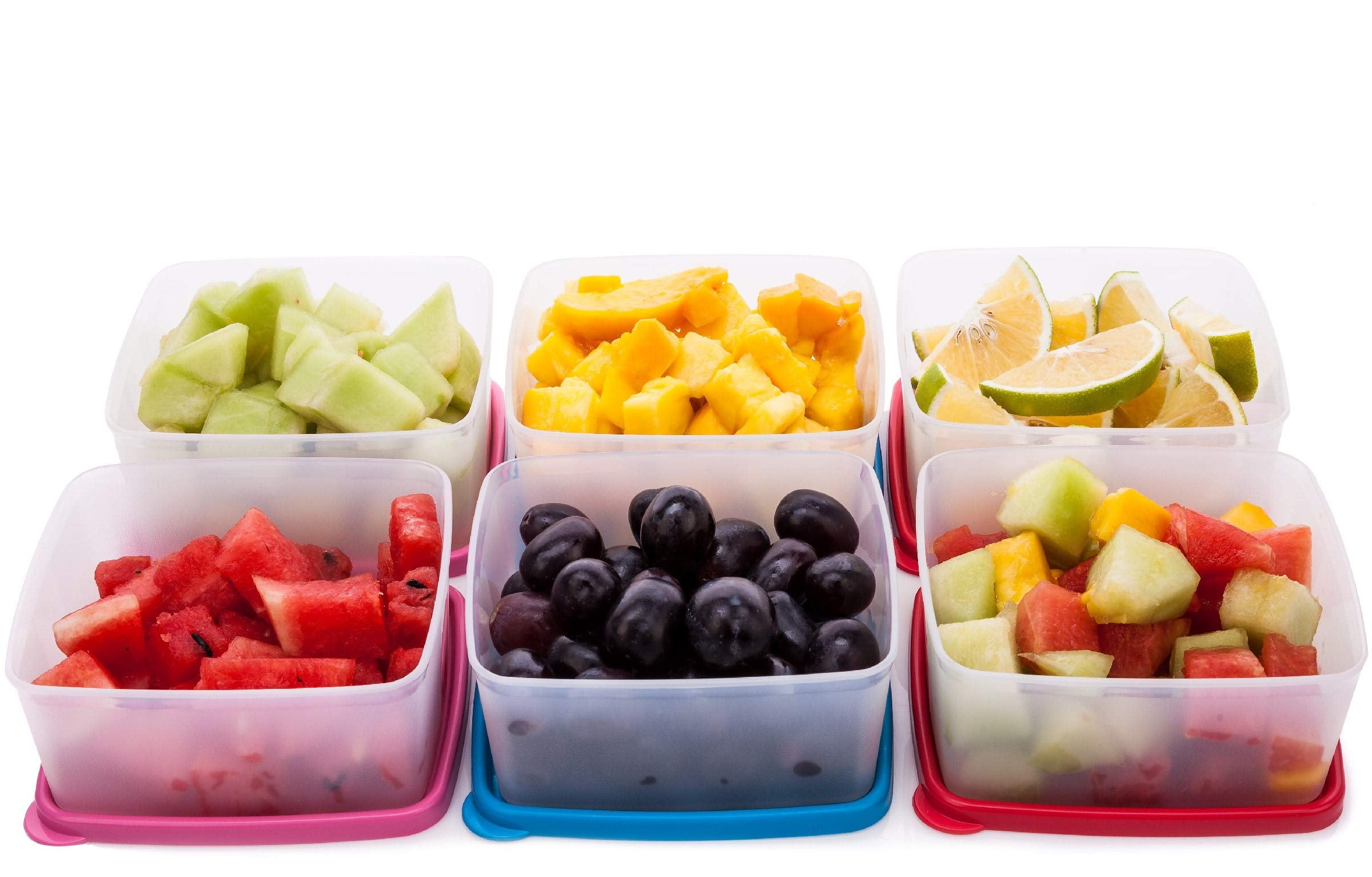 Reusable Plastic Food Storage Containers - Stackable Airtight Food Containers For Snacks, Picnics, Food Prep, Picnics And More -
