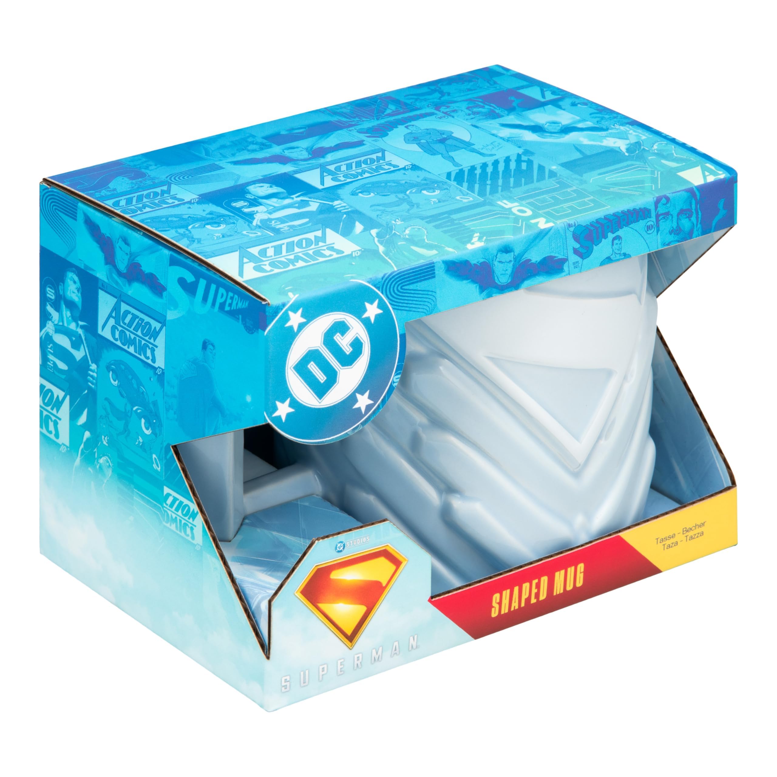 Paladone Superman Fortress of Solitude Shaped Mug - Officially Licensed DC Comics Oversized 22oz Ceramic Coffee Cup - Fun Superh