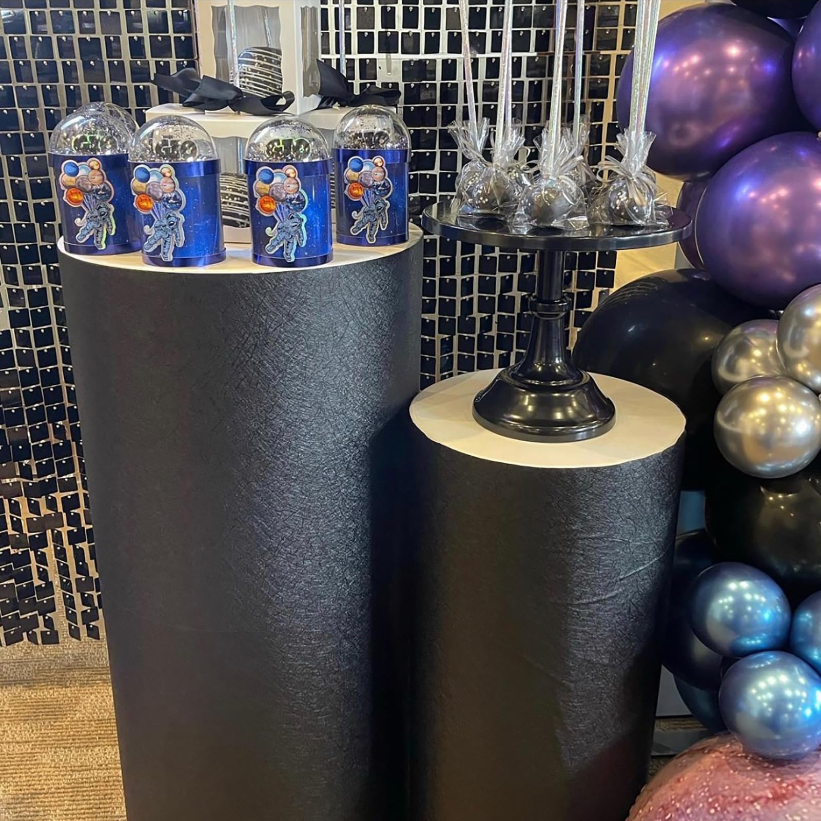 Kentli 10 Inch Adjustable Height Grand Baker Cake Stand Wedding Cake Tools Fondant Cake Display Accessory For Party Bakeware (Bl