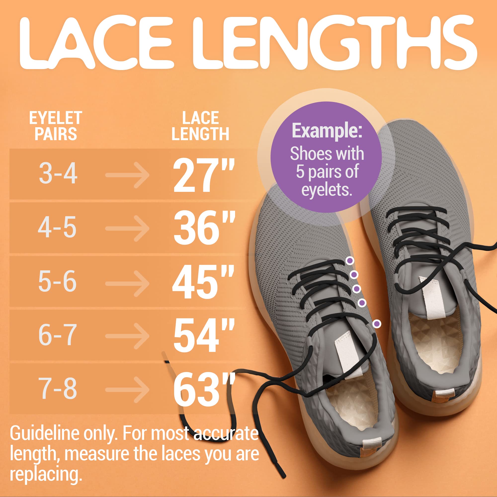 Miscly Round Shoelaces 1 Pair] 532 Thick - For Shoes, Sneakers  Boots (27, White)