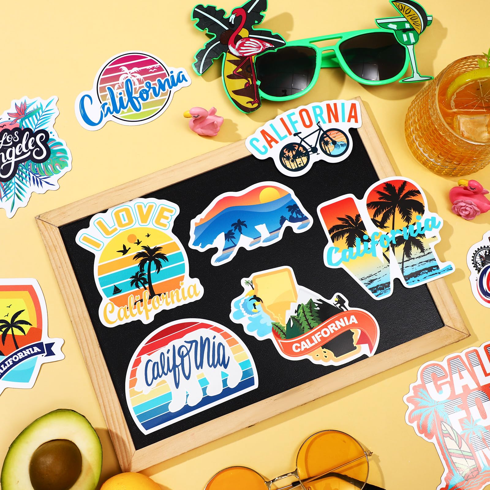 Fabbay 25 Pcs Los Angeles Fridge Magnet Magnetic Refrigerator Stickers Los Angeles California Souvenirs Gifts Refrigerator Magne
