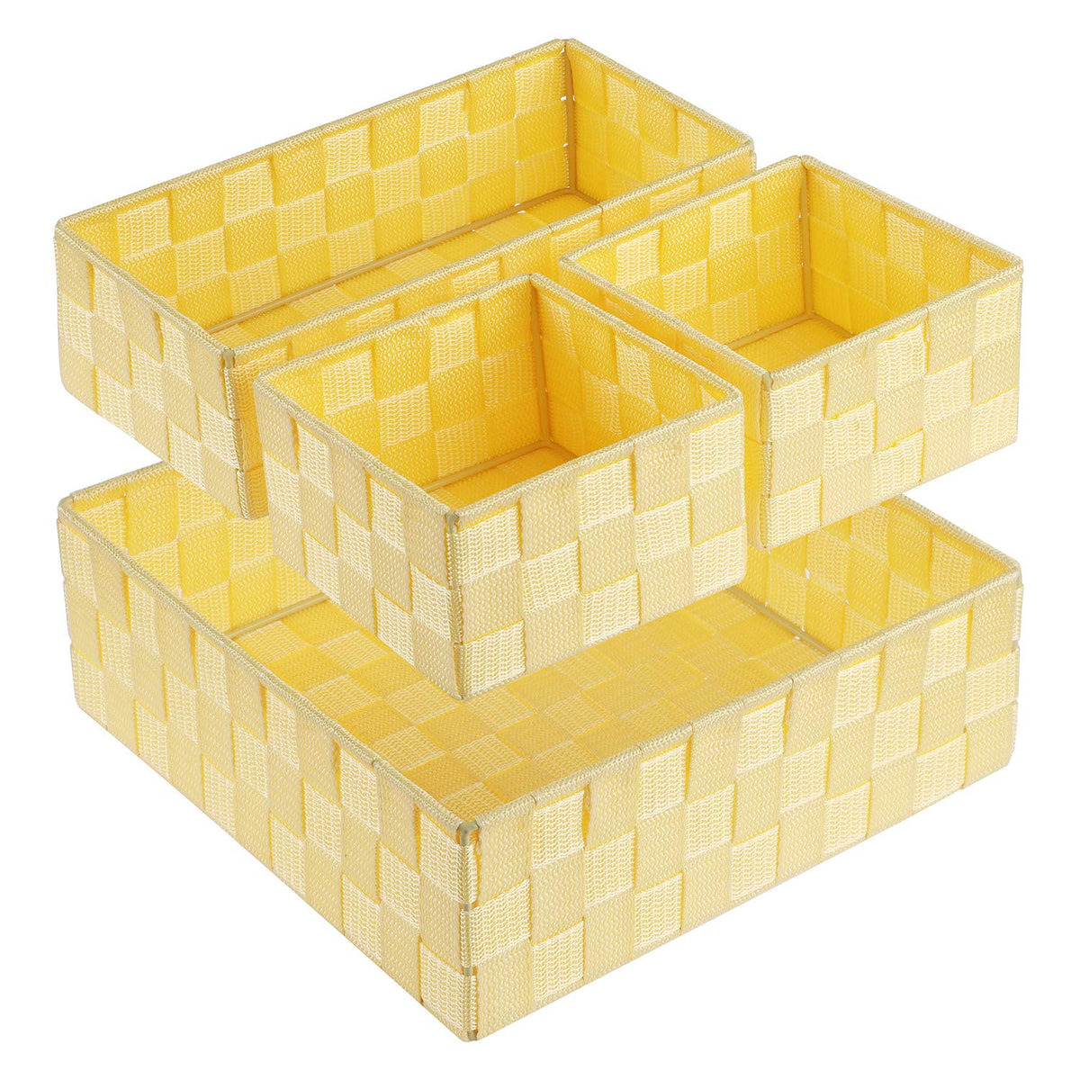 Posprica Woven Storage Baskets For Organizing, Small Black Baskets Cube Bin Container Tote Organizer Divider For Drawer, Closet,