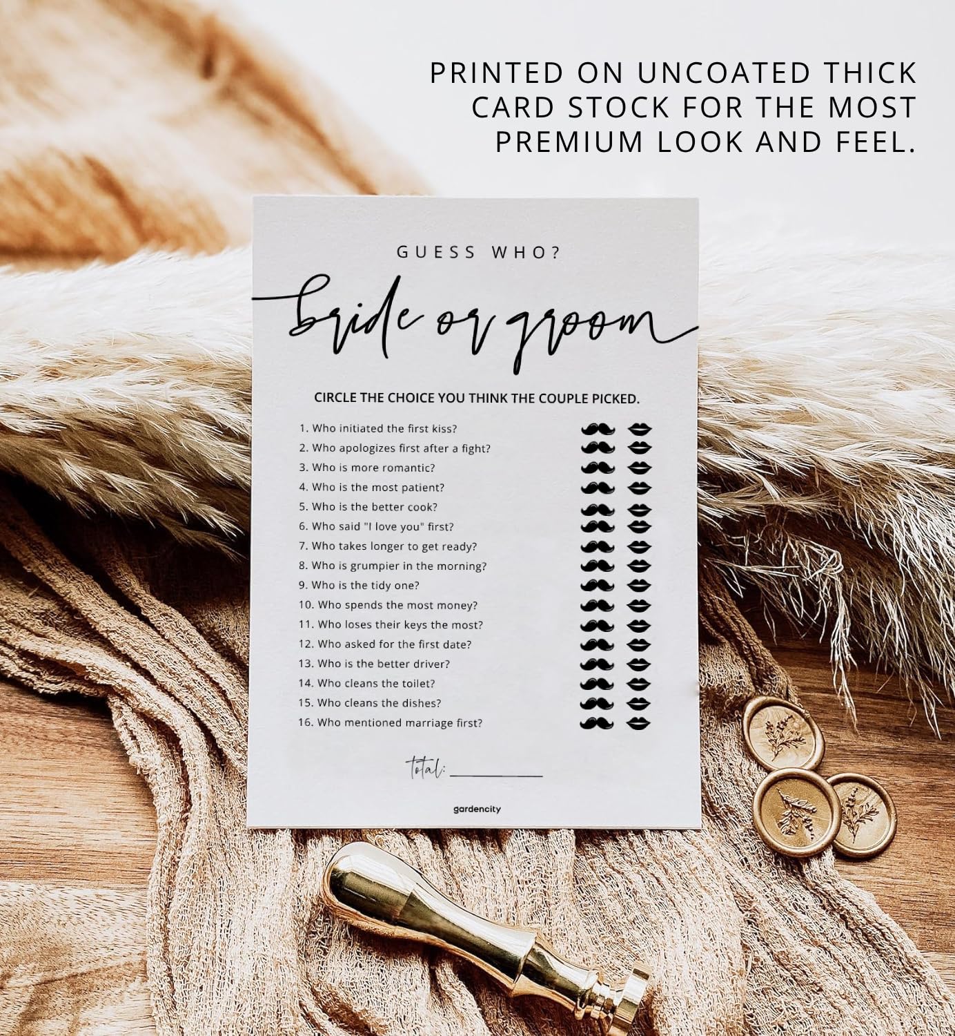 Gardencity Guess Who Bride Or Groom? Bridal Shower Games For 50 Guests - Minimalist