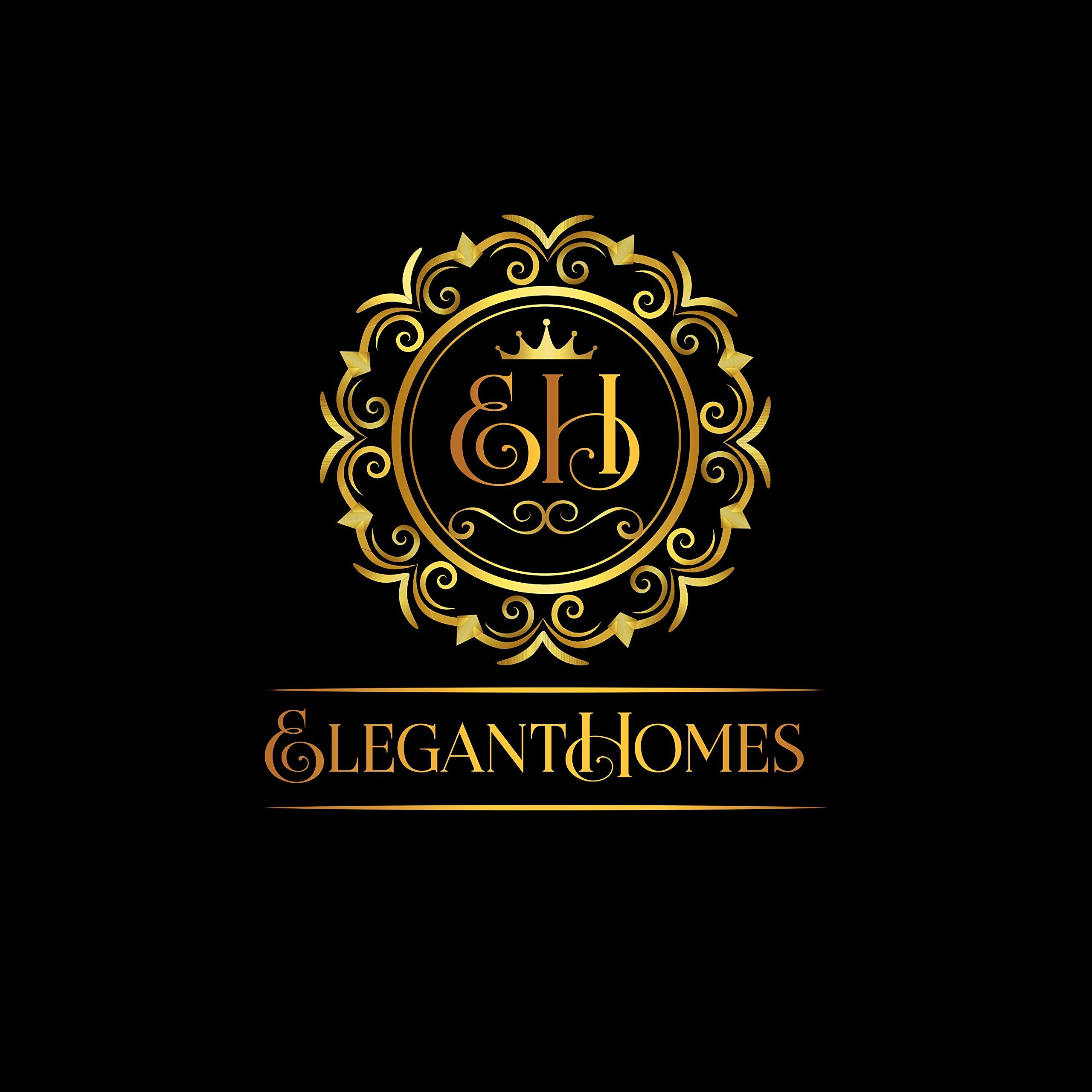 Eleganthomes Cotton Flowered 5 Seater Sofa Cover (Coffee, Brown , Standard)- Set Of 6