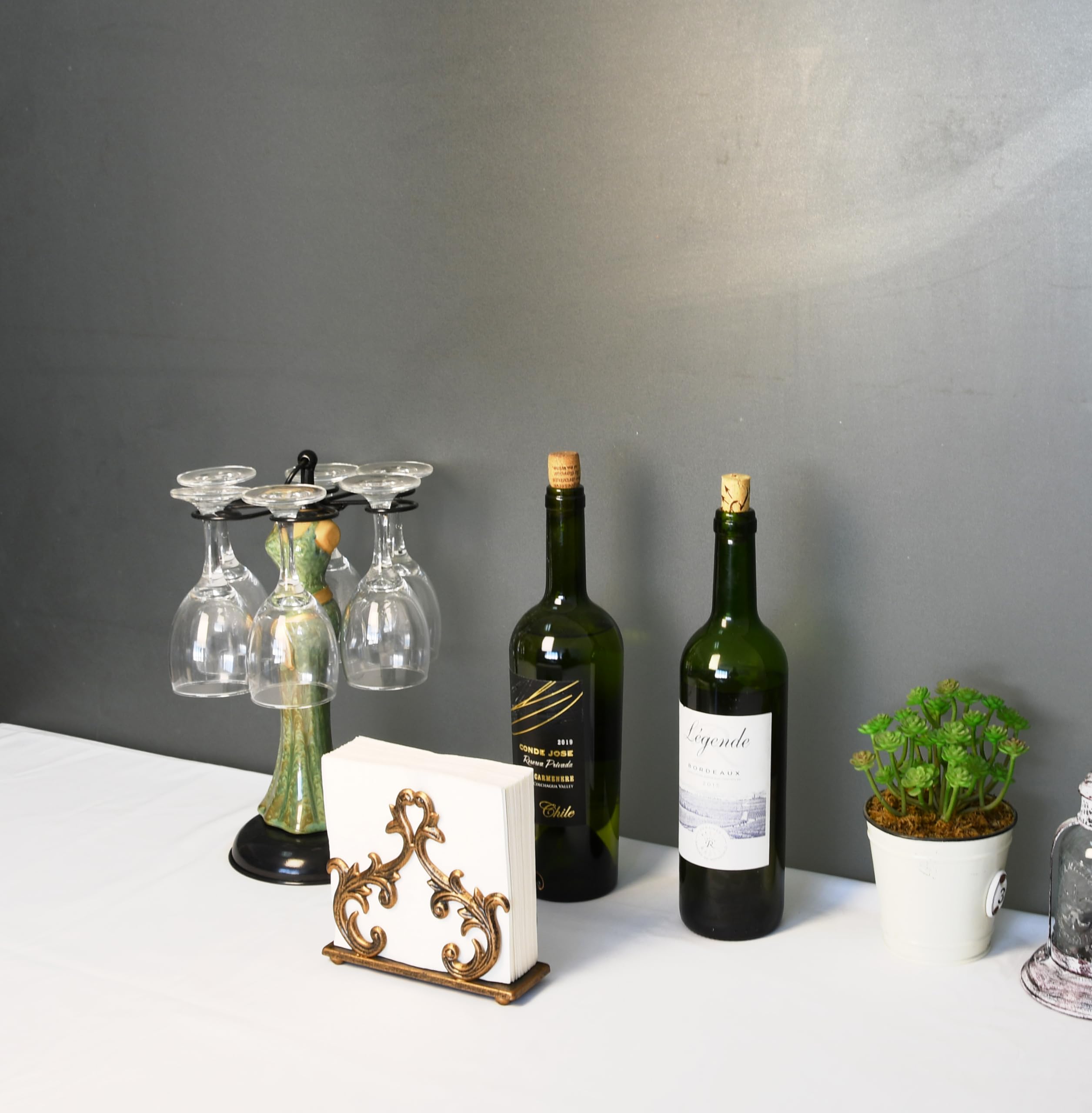 Bronze Metal Baroque Style Napkin Holder, Freestanding Barocco Tissue Dispenser, Baroque Napkin Tray Basket