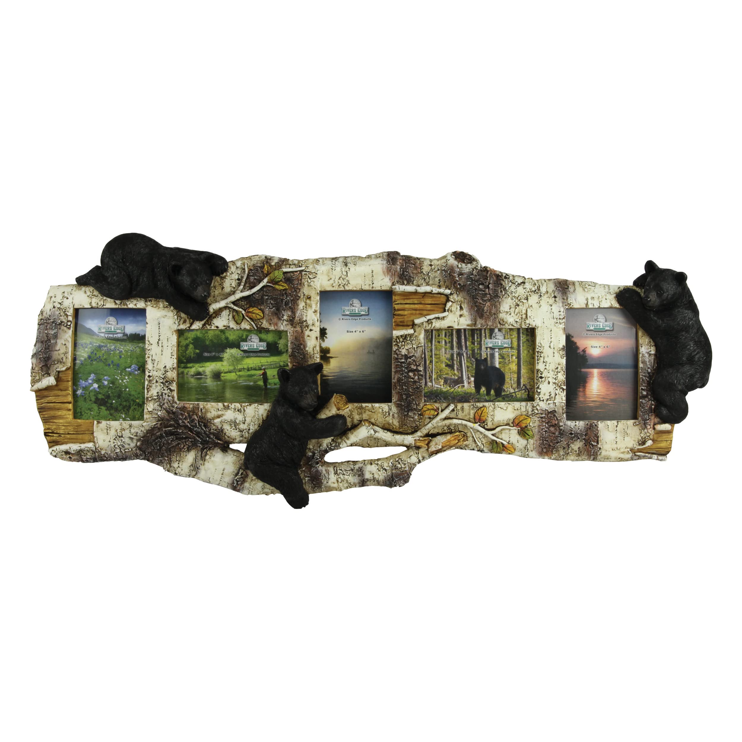 Rivers Edge Products 3 Picture Deer Wood Frame